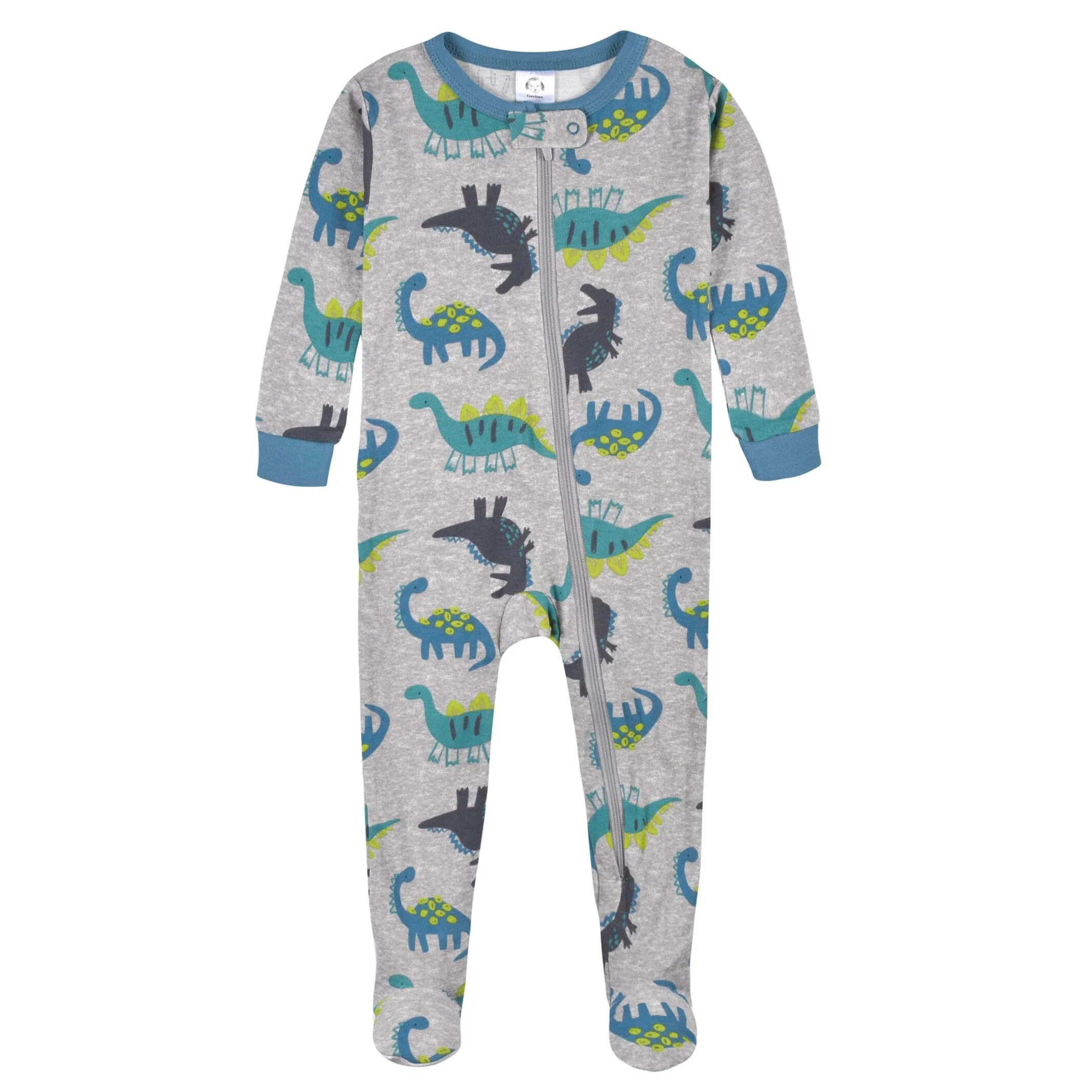 2-Pack Baby & Toddler Boys Big Dino Snug Fit Footed Cotton Pajamas - Image 3