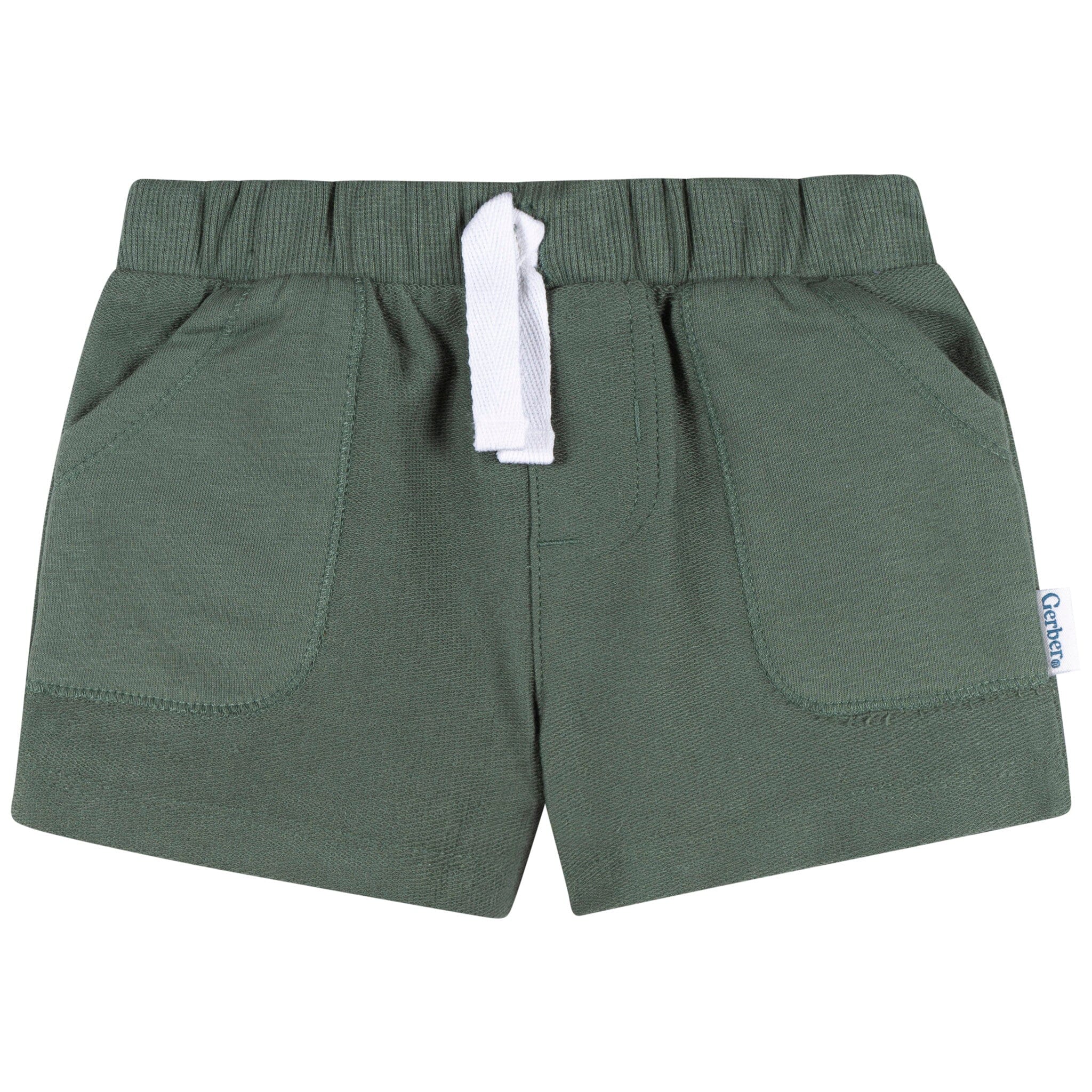 2-Pack Baby & Toddler Boys Green & Tan Knit Shorts - Image 2