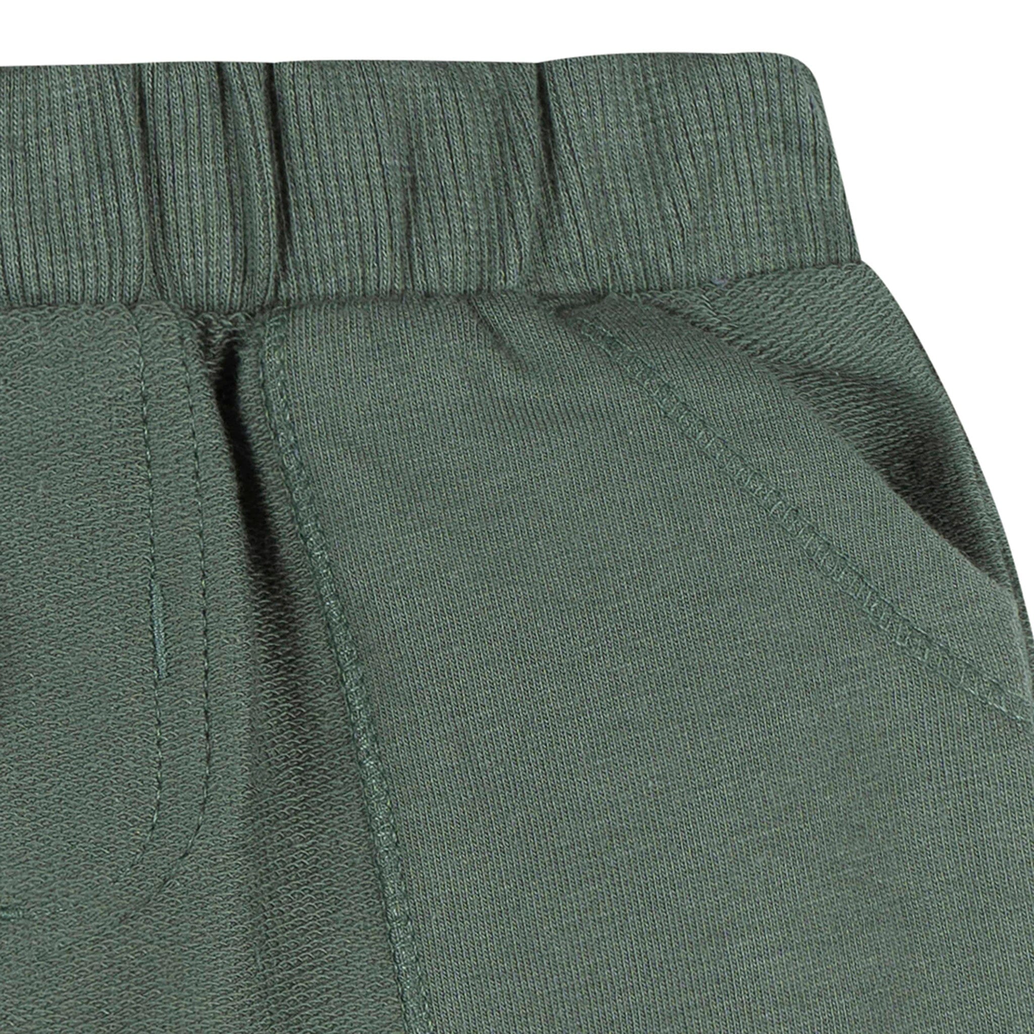2-Pack Baby & Toddler Boys Green & Tan Knit Shorts - Image 4