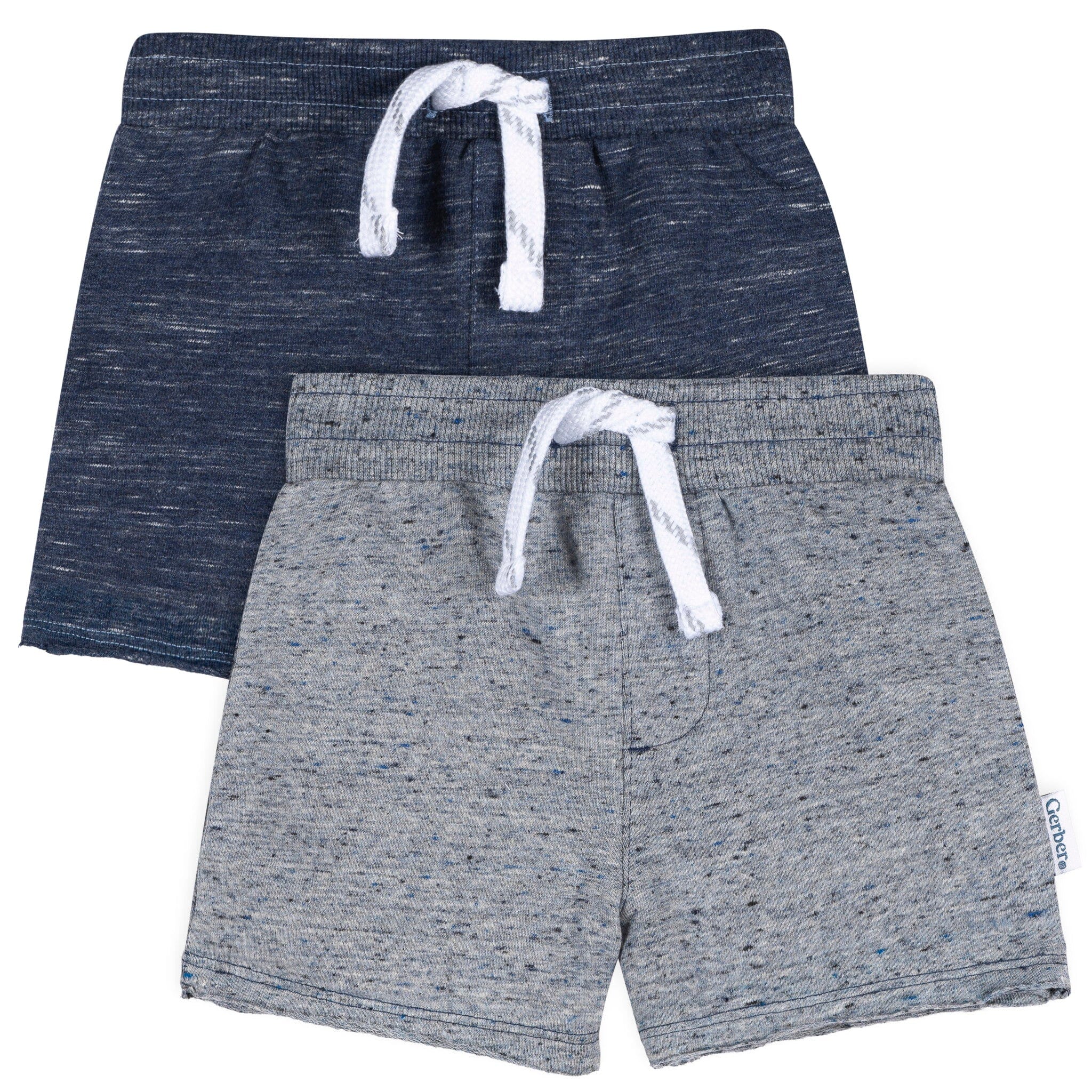 2-Pack Baby & Toddler Boys Blue Raw Edge Knit Shorts