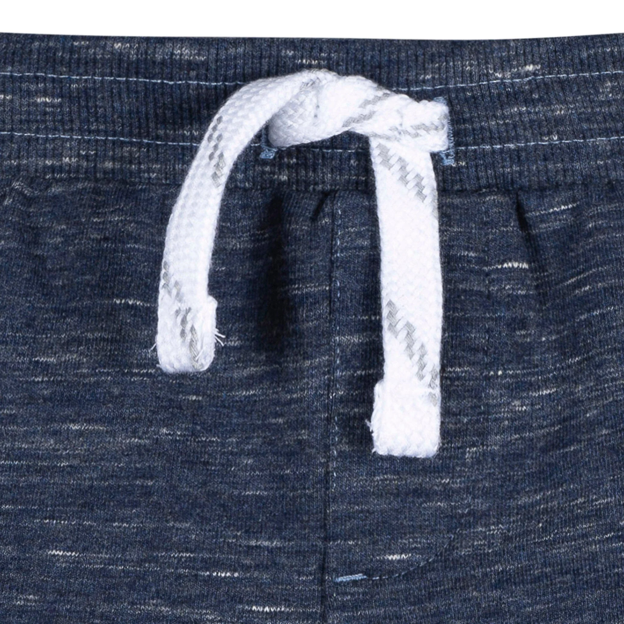 2-Pack Baby & Toddler Boys Blue Raw Edge Knit Shorts - Image 3