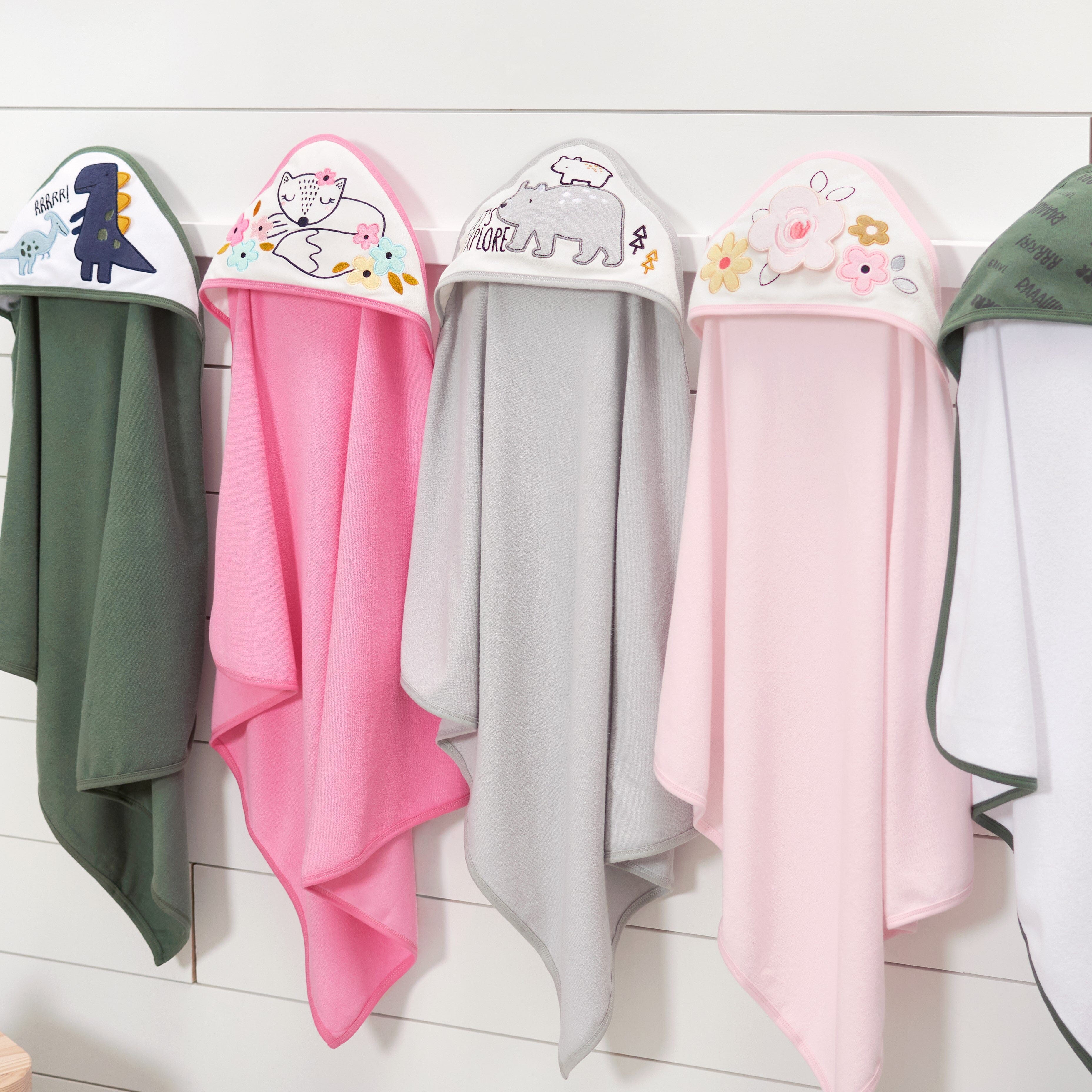 2-Pack Baby Boys Dino Hooded Towels - Image 6