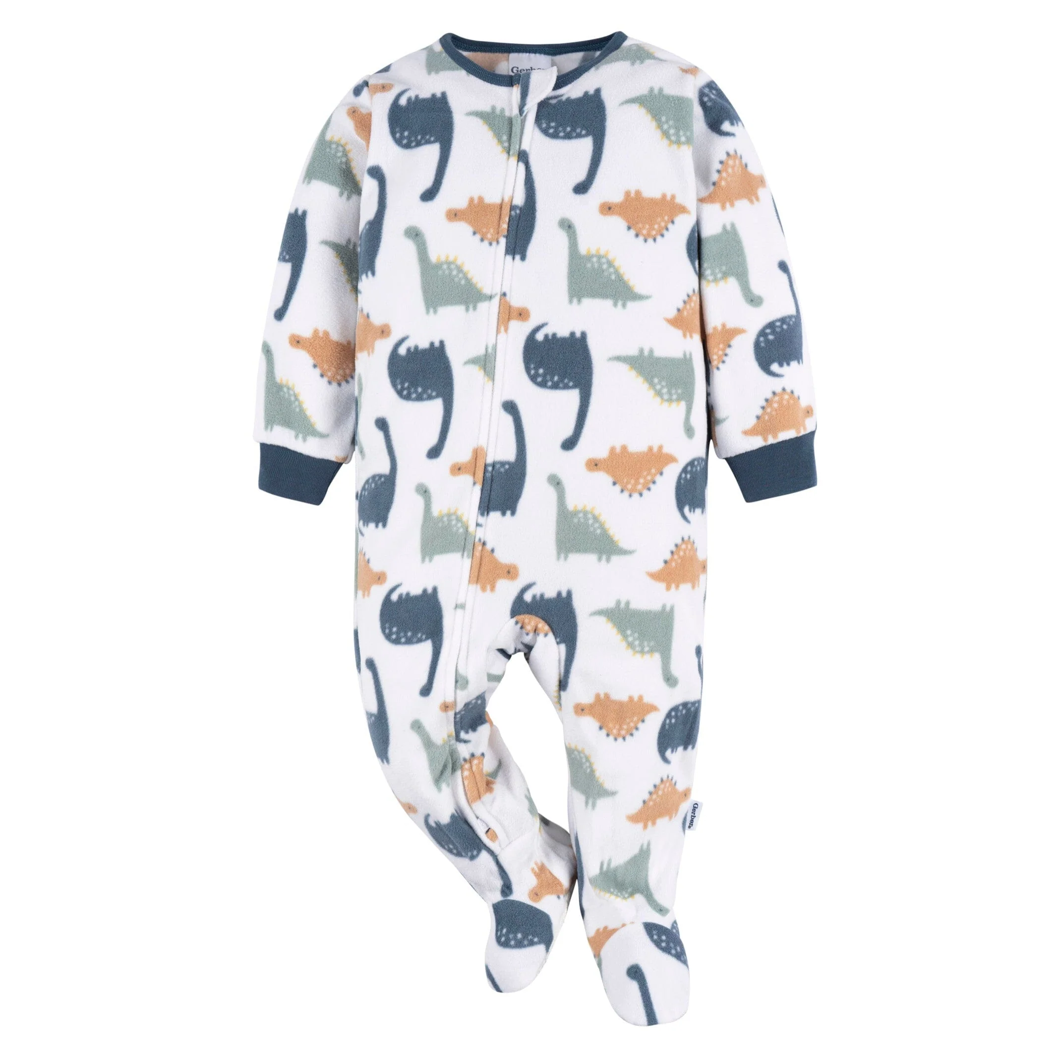 2-Pack Baby & Toddler Boys Dinos & Wide Stripe Fleece Pajamas - Image 4