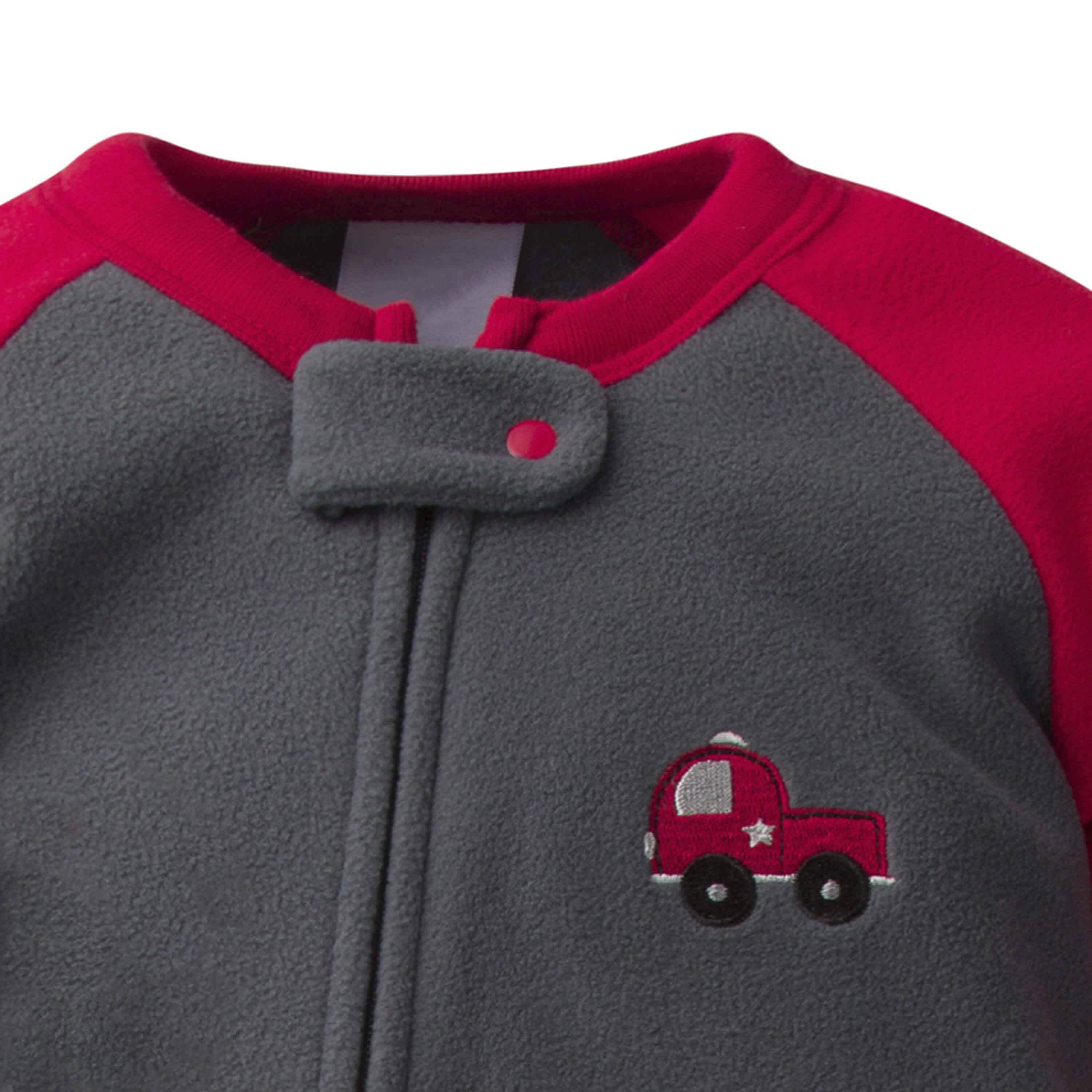 2-Pack Baby & Toddler Boys Fire Truck Fleece Pajamas - Image 6