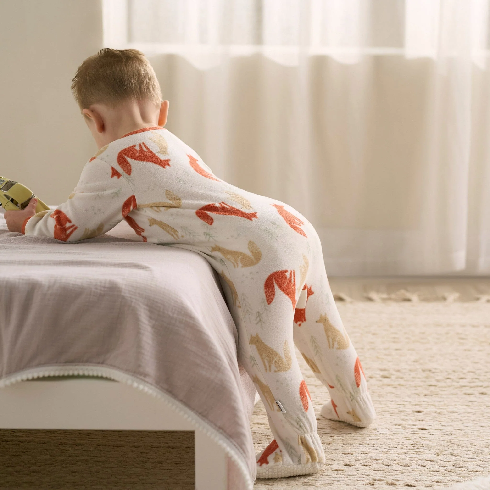2-Pack Baby & Toddler Boys Fox Stripe Fleece Pajamas - Image 3