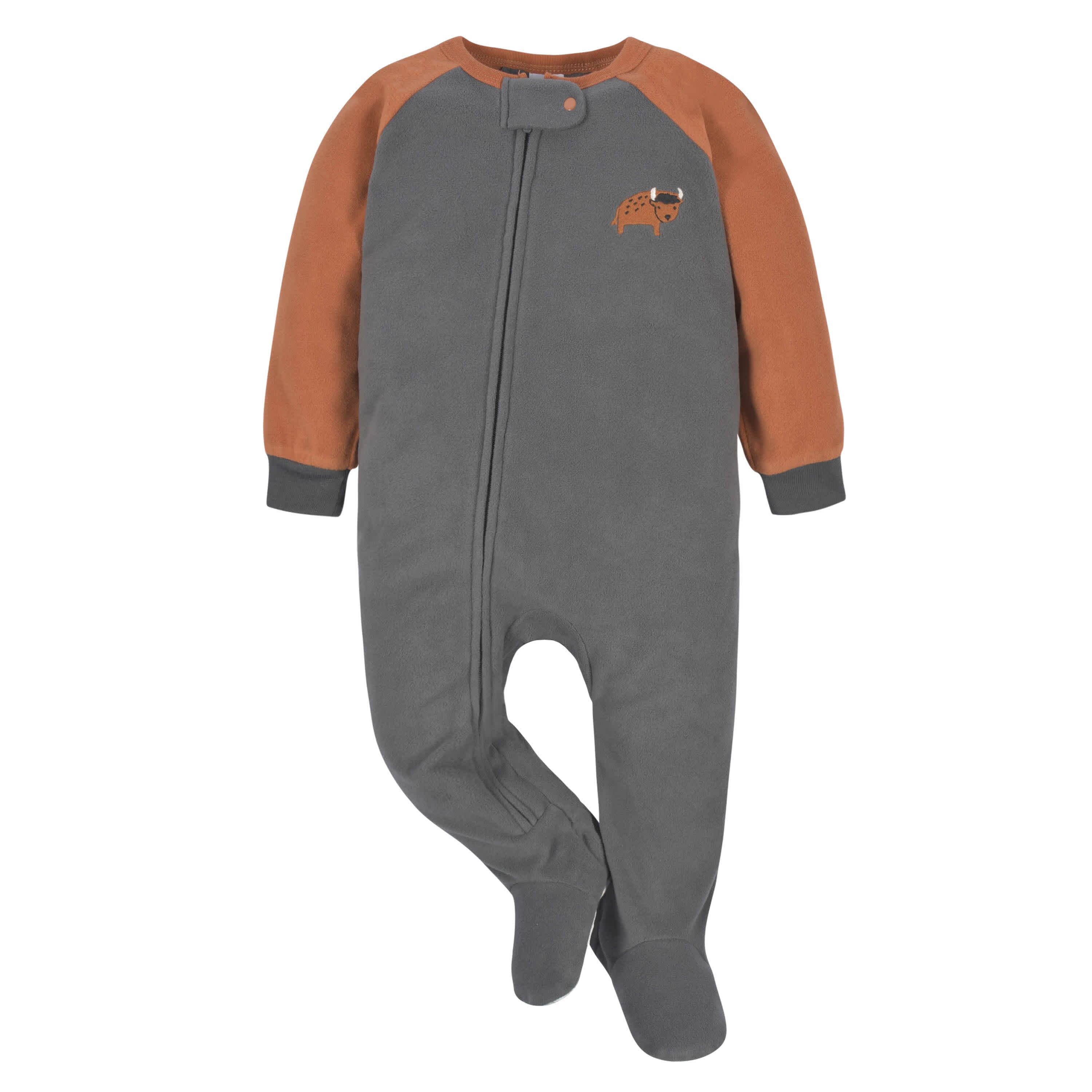 2-Pack Baby & Toddler Boys Gray Buffalo Fleece Pajamas - Image 2