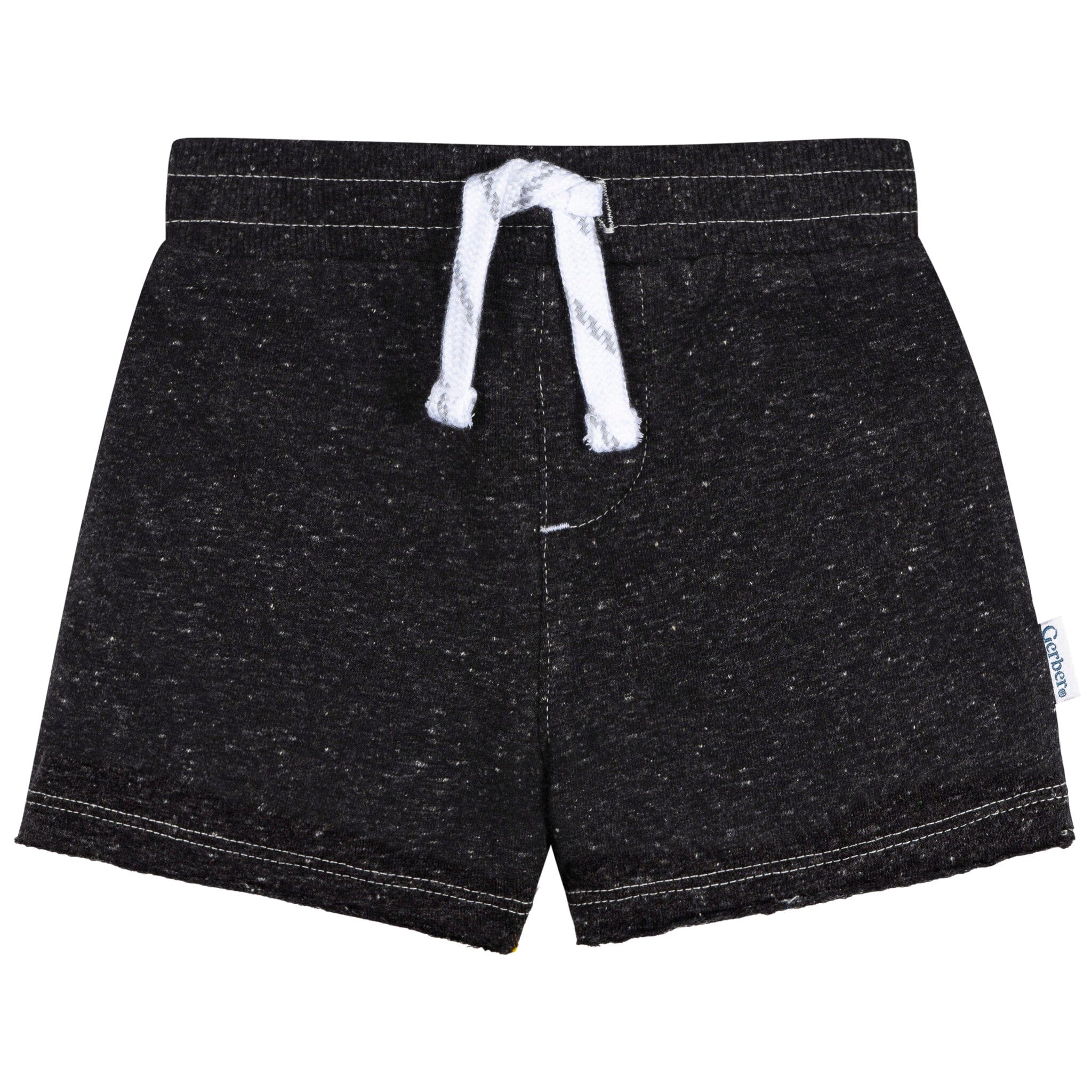 2-Pack Baby & Toddler Boys Gray Raw Edge Knit Shorts - Image 2