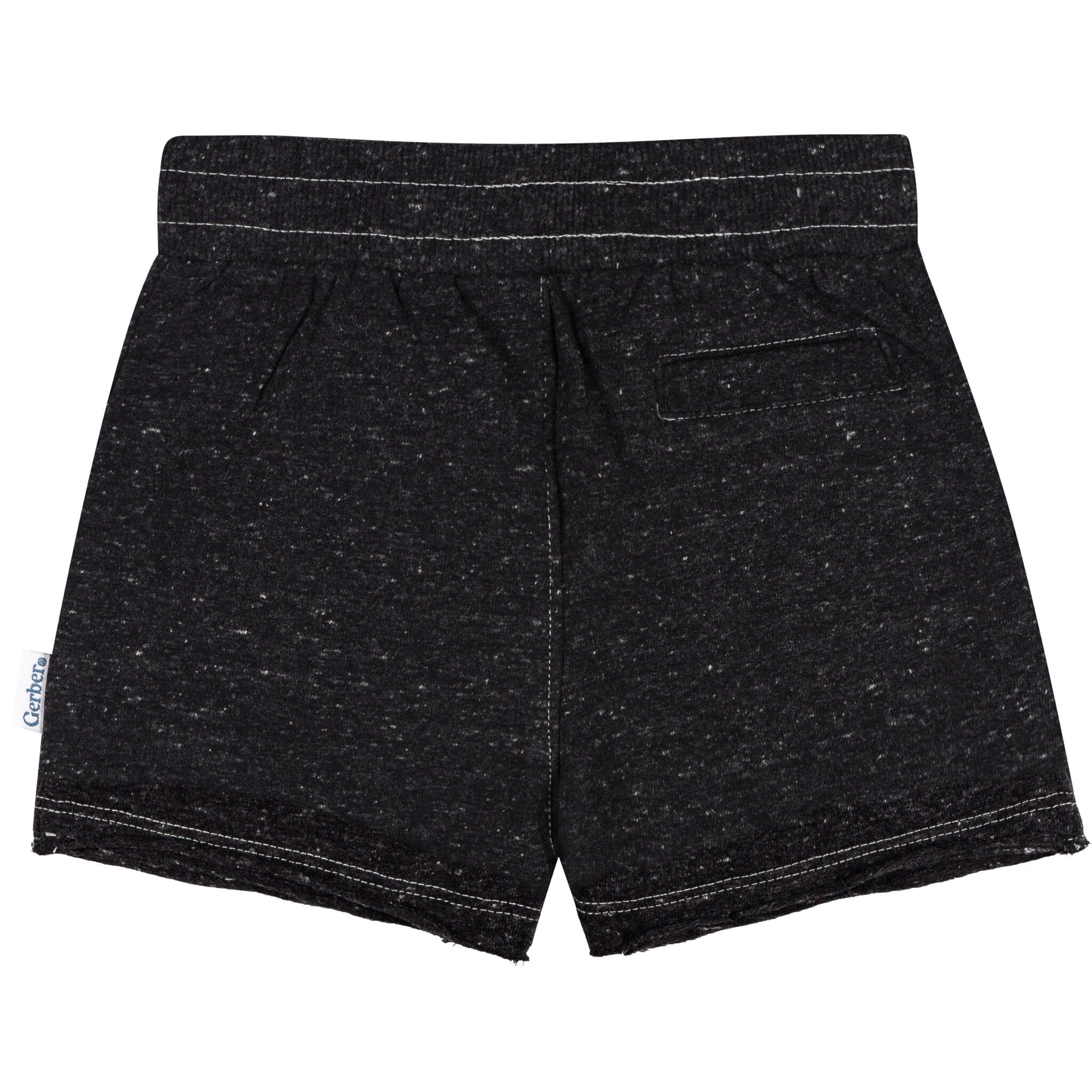 2-Pack Baby & Toddler Boys Gray Raw Edge Knit Shorts - Image 6