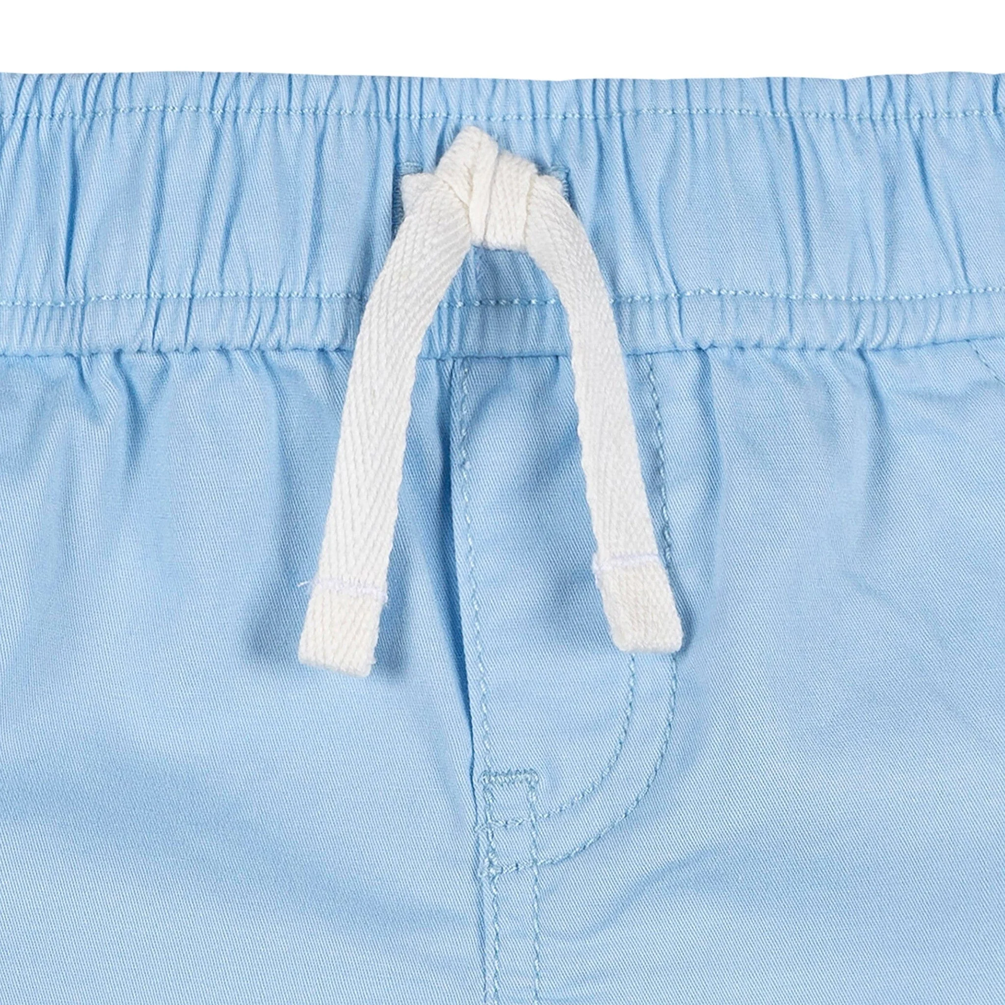 2-Pack Baby & Toddler Boys Green & Blue Twill Shorts - Image 3