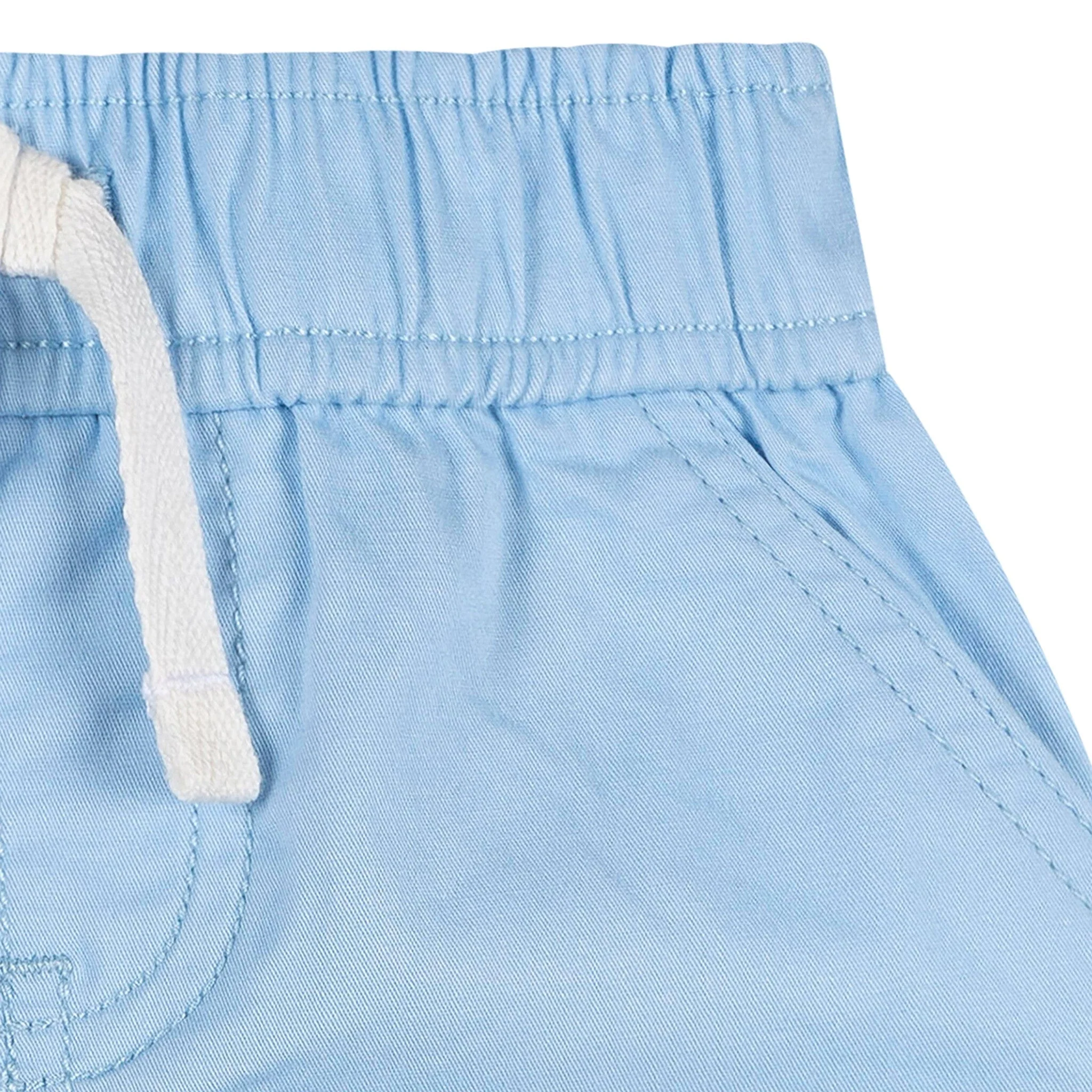 2-Pack Baby & Toddler Boys Green & Blue Twill Shorts - Image 4