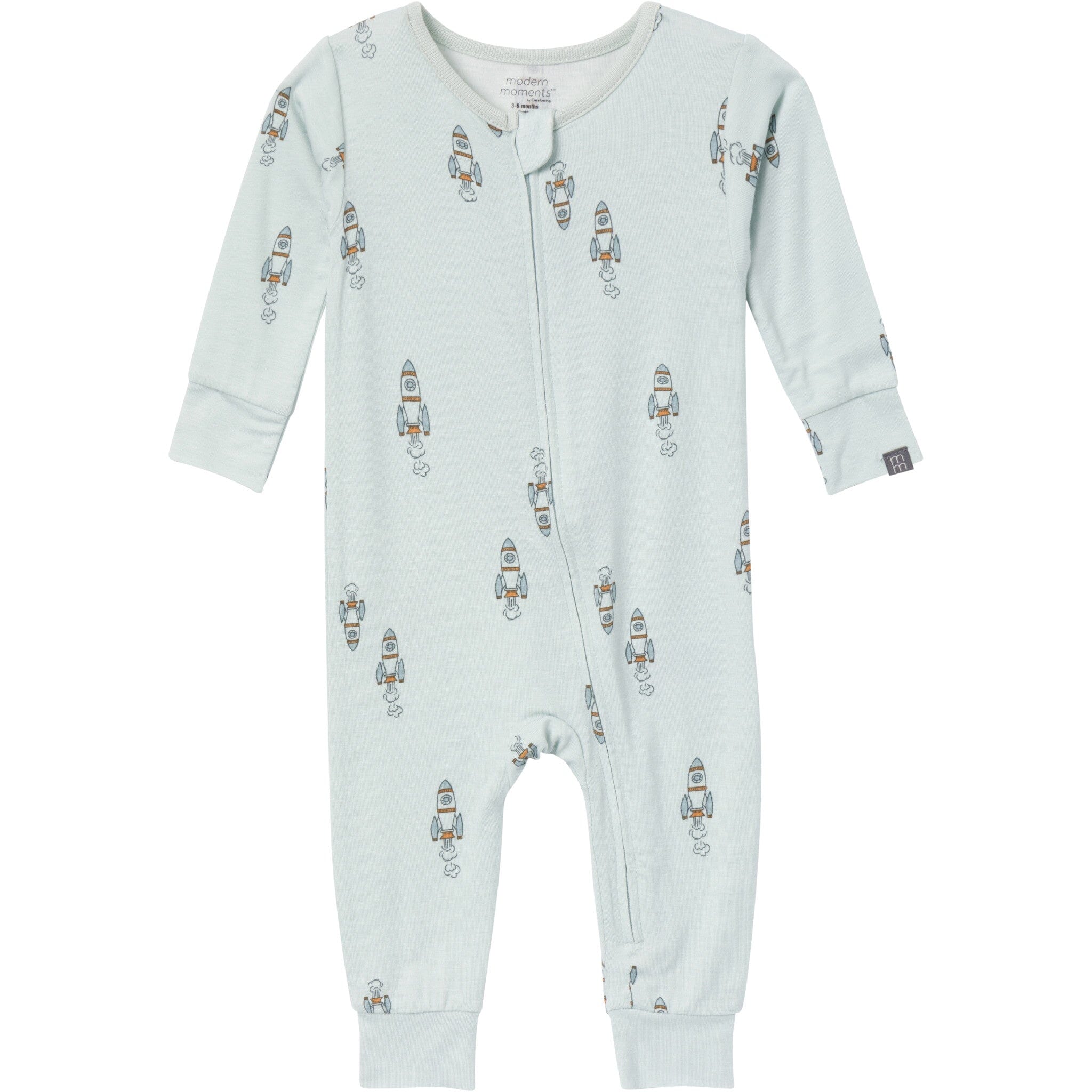 2-Pack Baby & Toddler Boys Light Sky Spaceship Viscose Snug Fit Footless Pajamas - Image 2