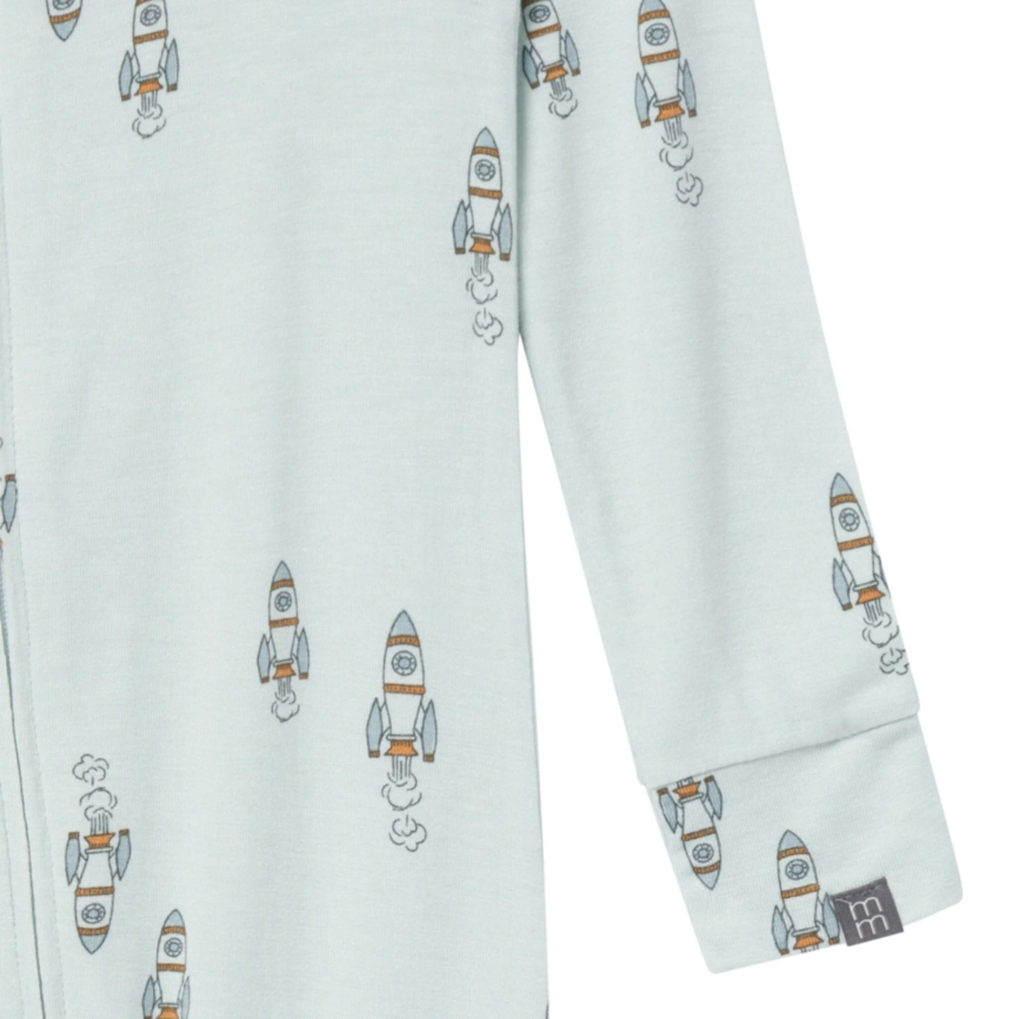 2-Pack Baby & Toddler Boys Light Sky Spaceship Viscose Snug Fit Footless Pajamas - Image 4