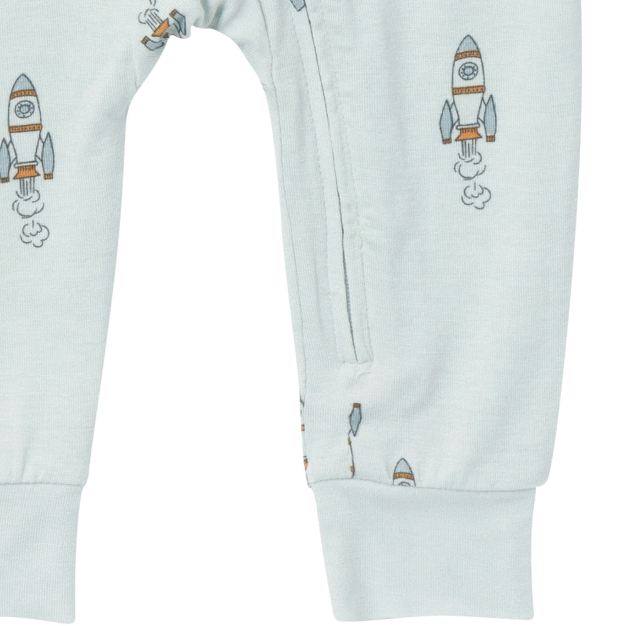 2-Pack Baby & Toddler Boys Light Sky Spaceship Viscose Snug Fit Footless Pajamas - Image 5