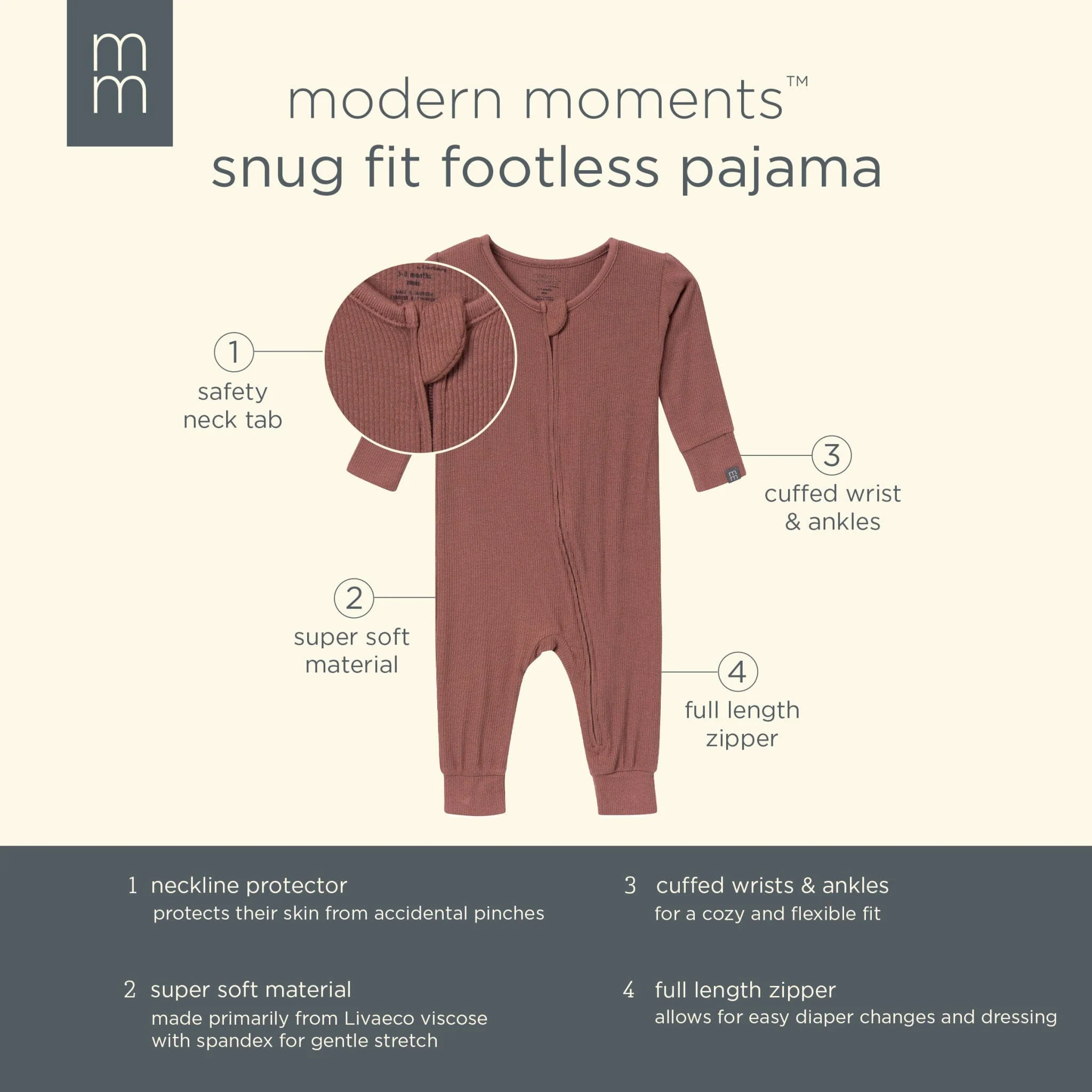 2-Pack Baby & Toddler Boys Light Sky Spaceship Viscose Snug Fit Footless Pajamas - Image 7