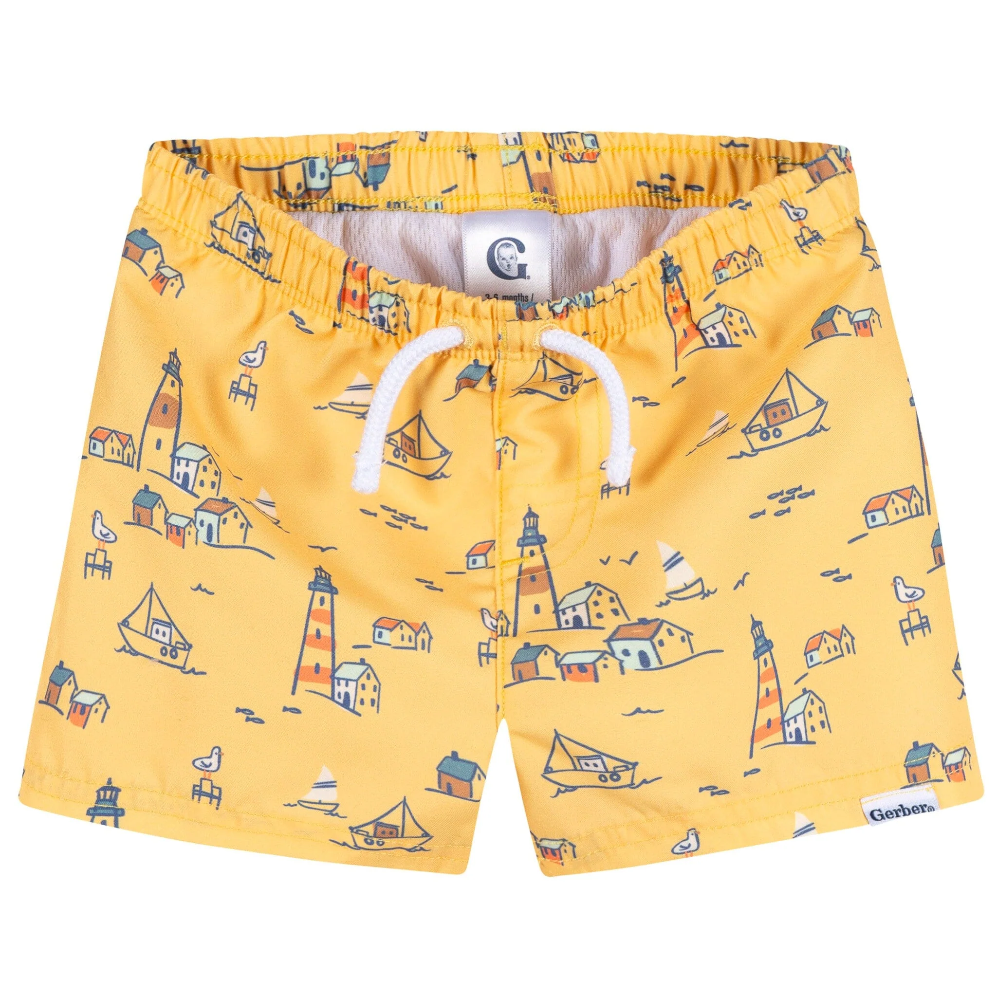 2-Pack Baby & Toddler Boys UPF 50+ Lighthouse Swim Trunks - Image 7