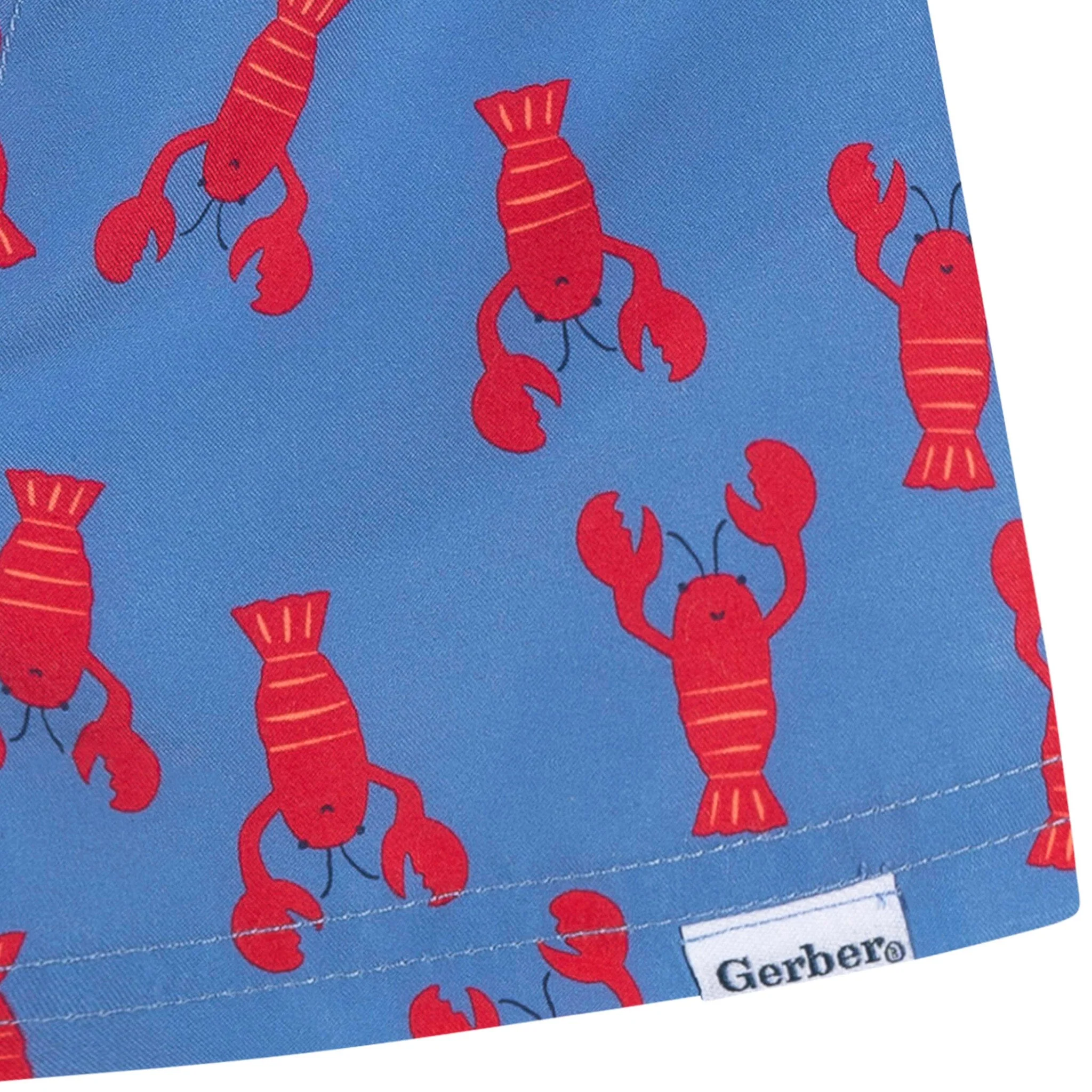 2-Pack Baby & Toddler Boys UPF 50+ Lobsters Swim Trunks - Image 9