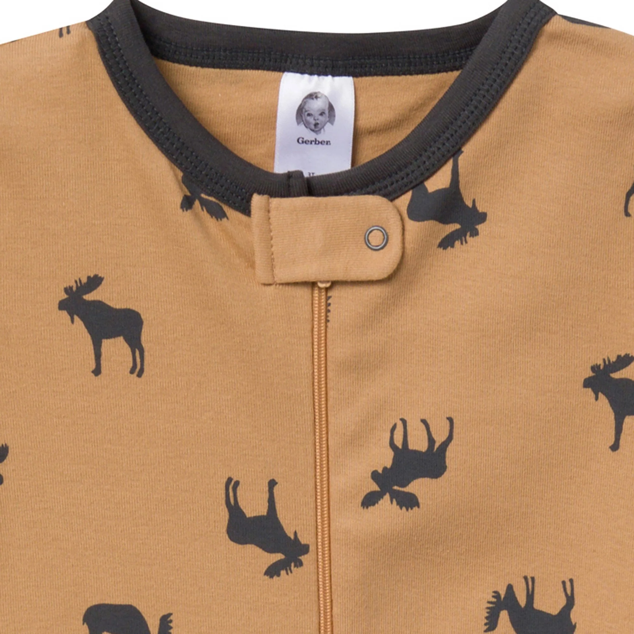 2-Pack Baby & Toddler Boys Moose Snug Fit Footed Pajamas - Image 5