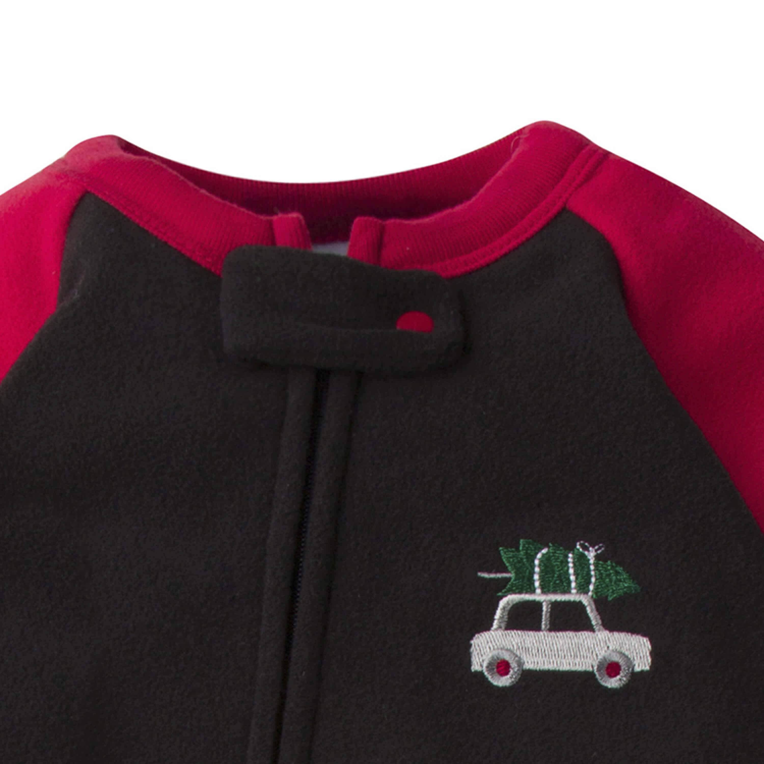 2-Pack Toddler Neutral Plaid Fleece Pajamas, 4T - Image 2