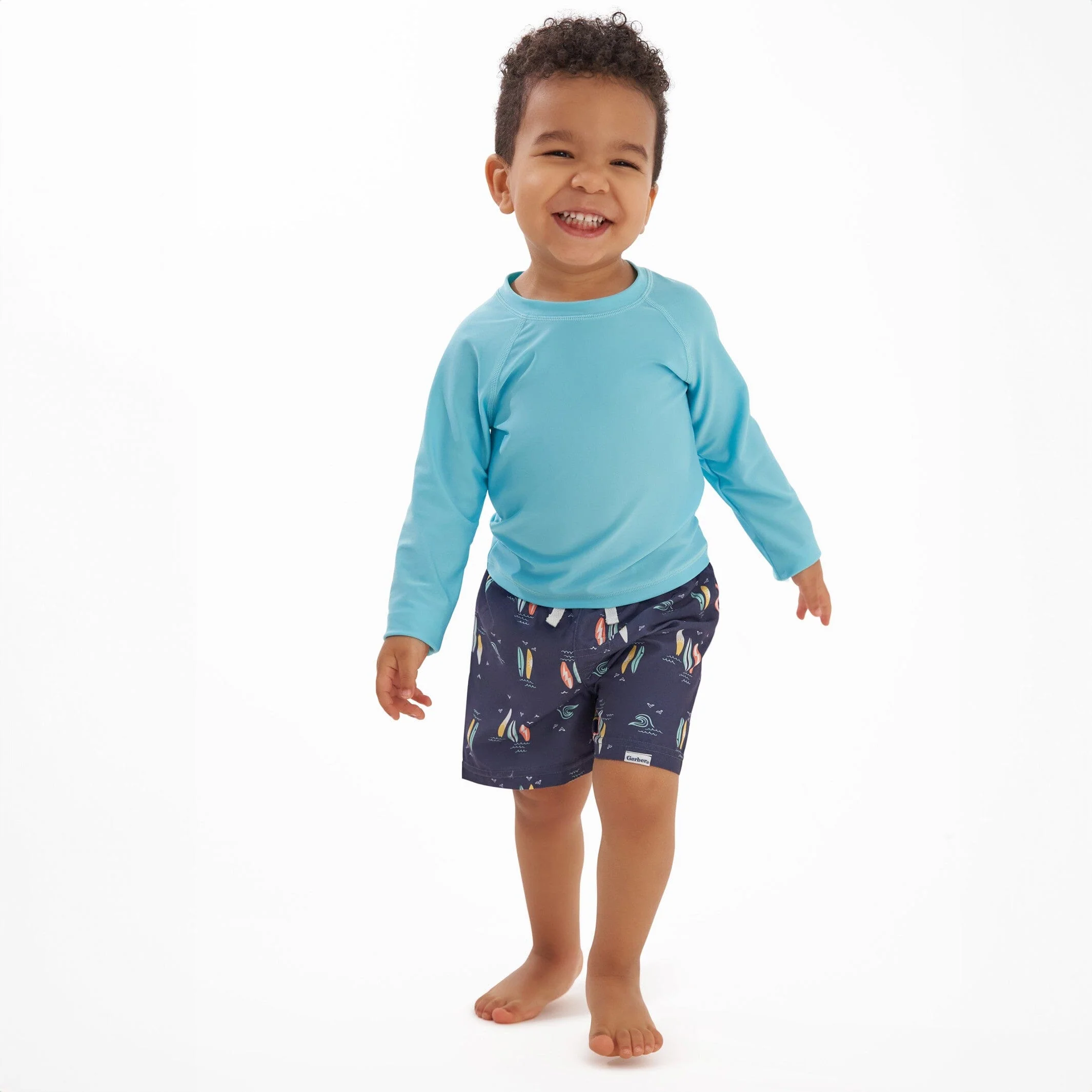 2-Pack Baby & Toddler Boys UPF 50+ Surfboard Swim Trunks - Image 2