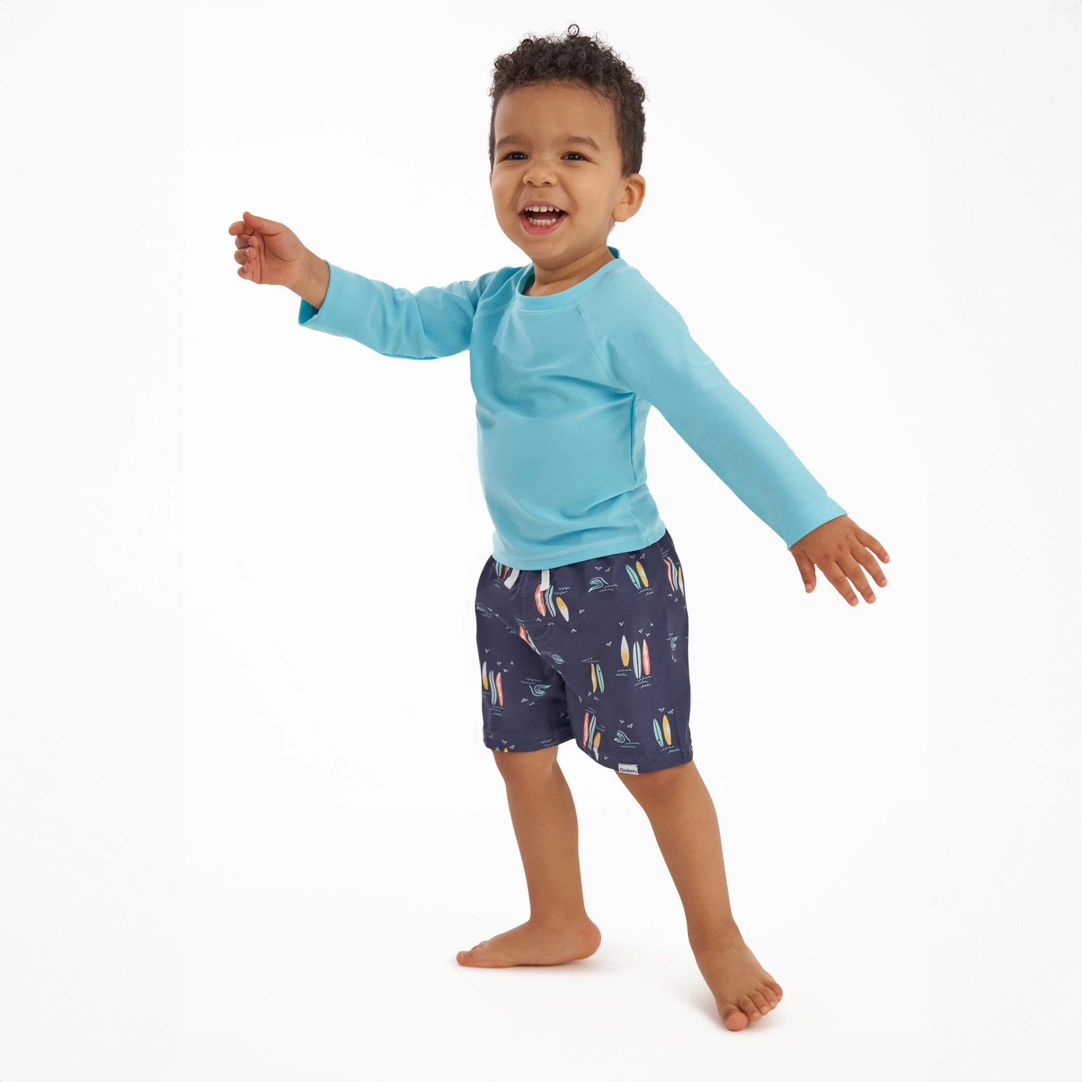 2-Pack Baby & Toddler Boys UPF 50+ Surfboard Swim Trunks - Image 3