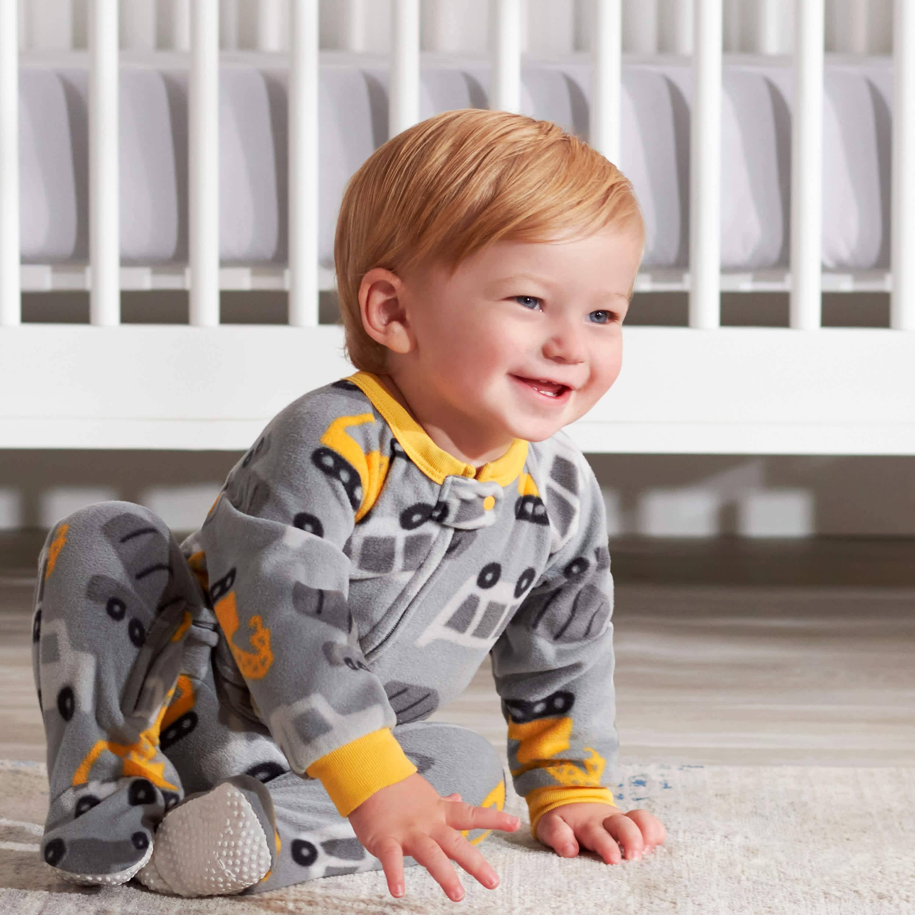 2-Pack Baby & Toddler Boys Construction Trucks Fleece Pajamas - Image 2