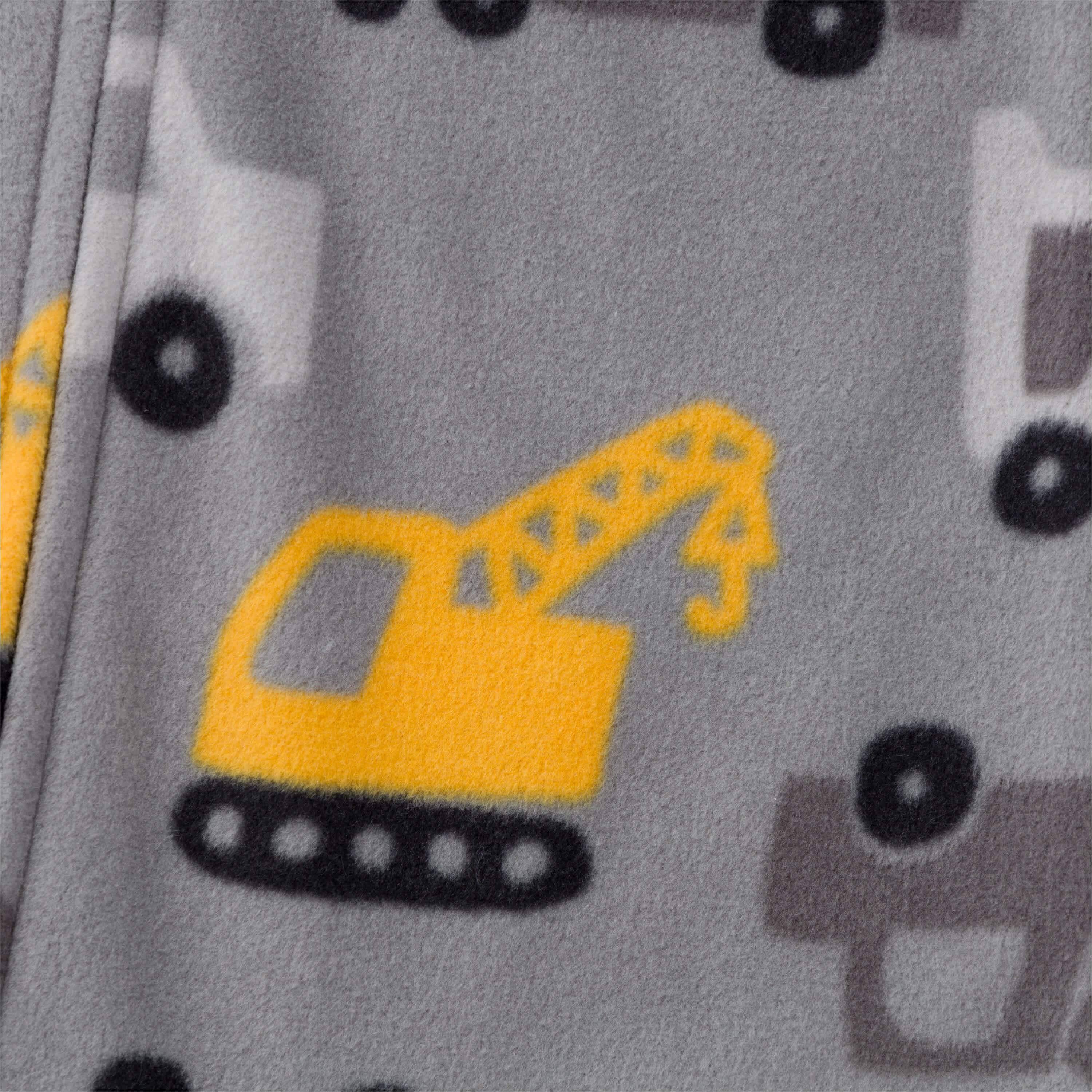 2-Pack Baby & Toddler Boys Construction Trucks Fleece Pajamas - Image 6