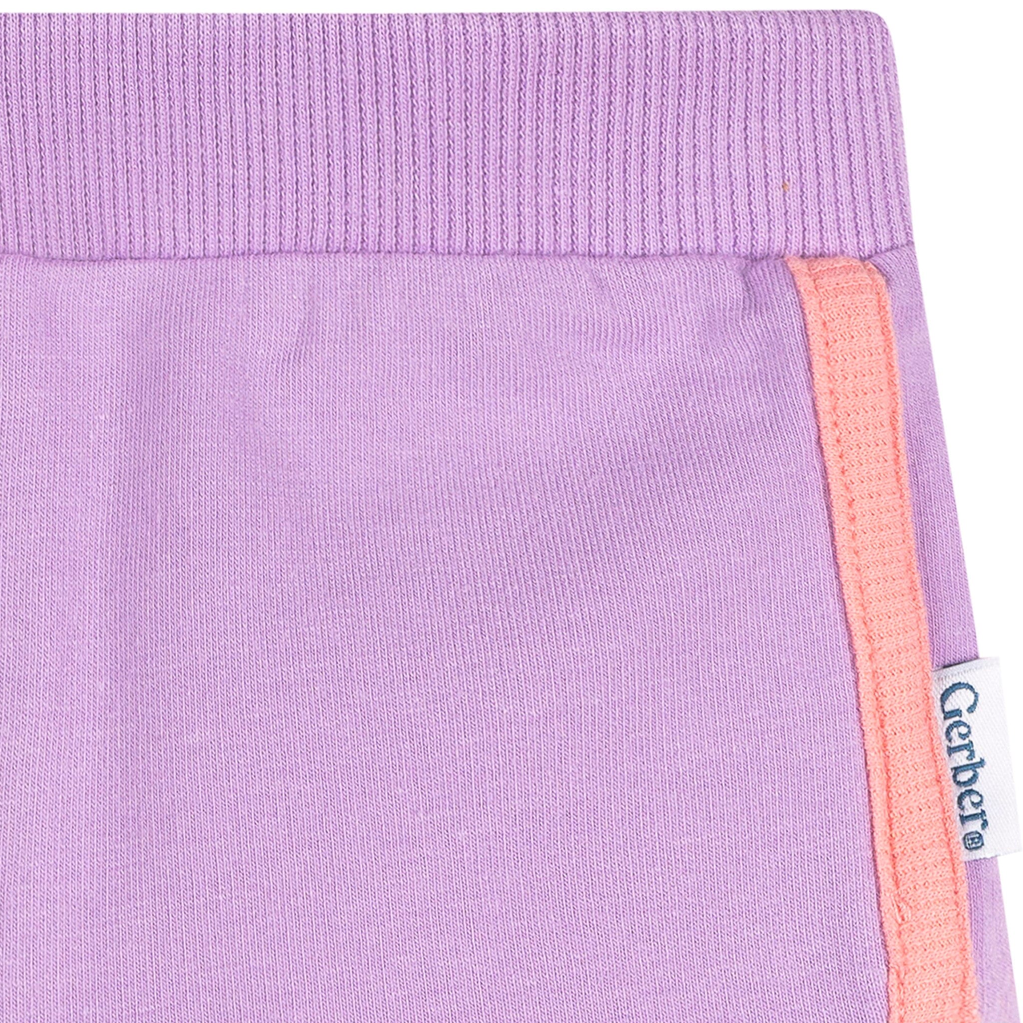 2-Pack Baby & Toddler Girls Aqua & Purple Knit Dolphin Shorts - Image 3