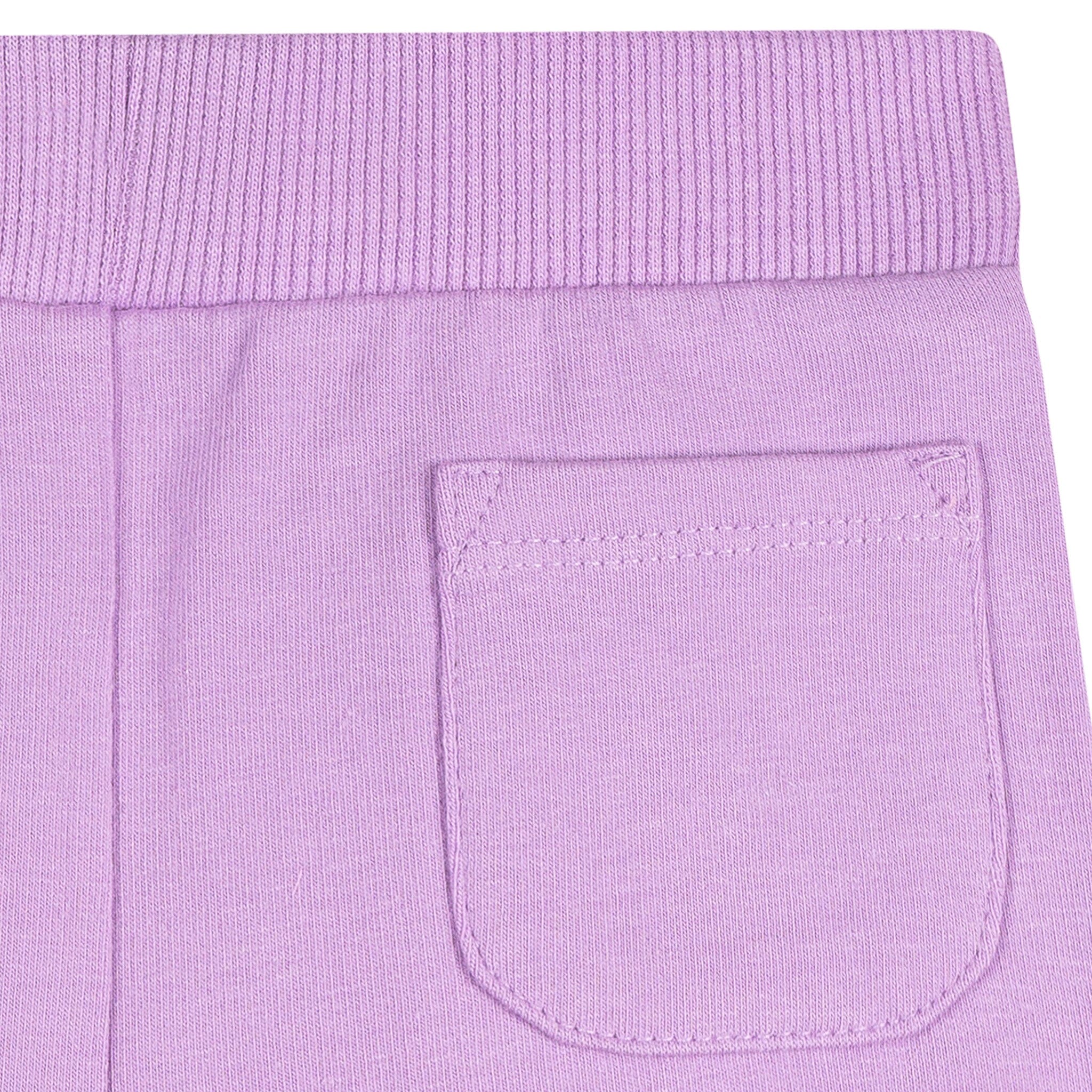 2-Pack Baby & Toddler Girls Aqua & Purple Knit Dolphin Shorts - Image 6