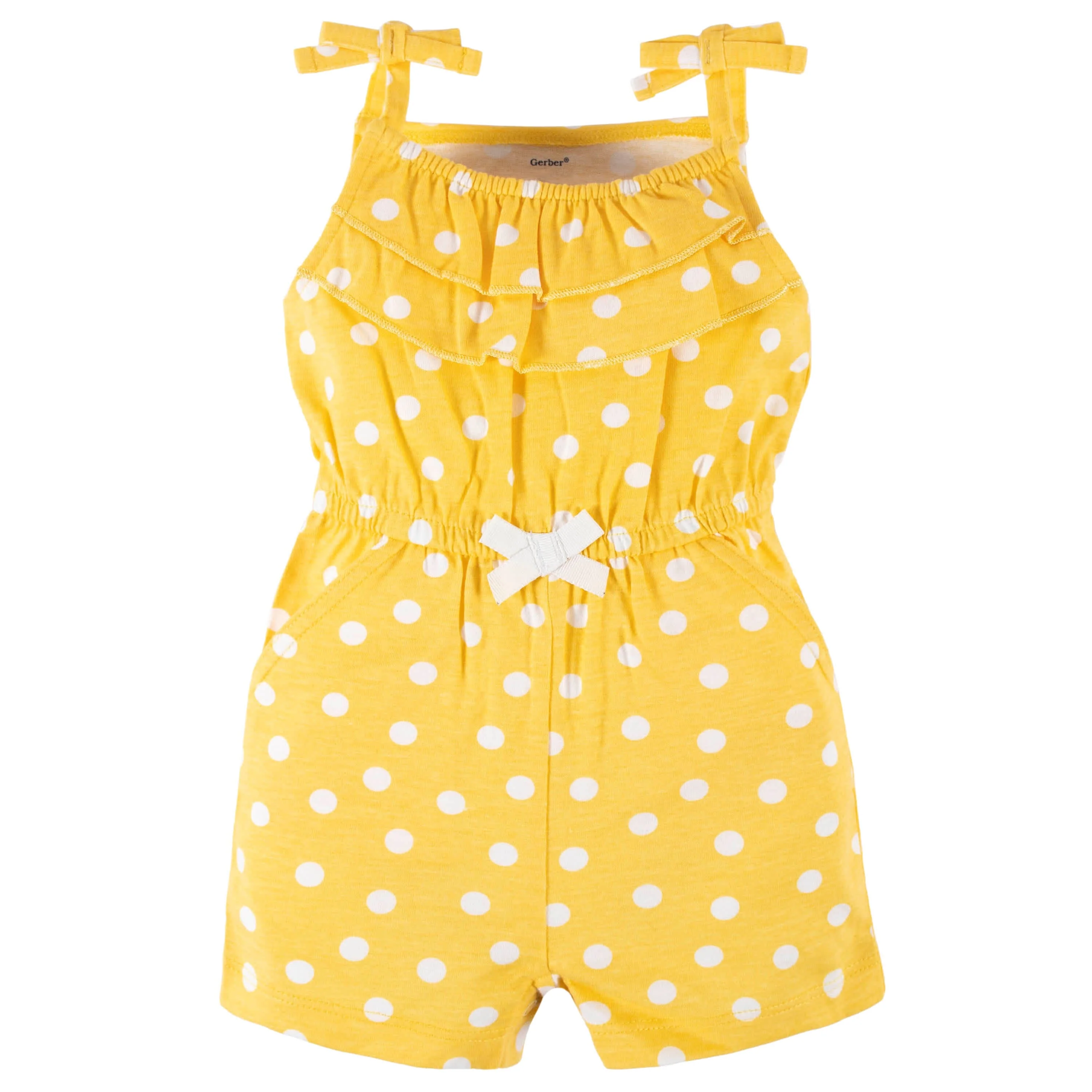 2-Pack Baby & Toddler Girls Bee Garden Tank Rompers - Image 3
