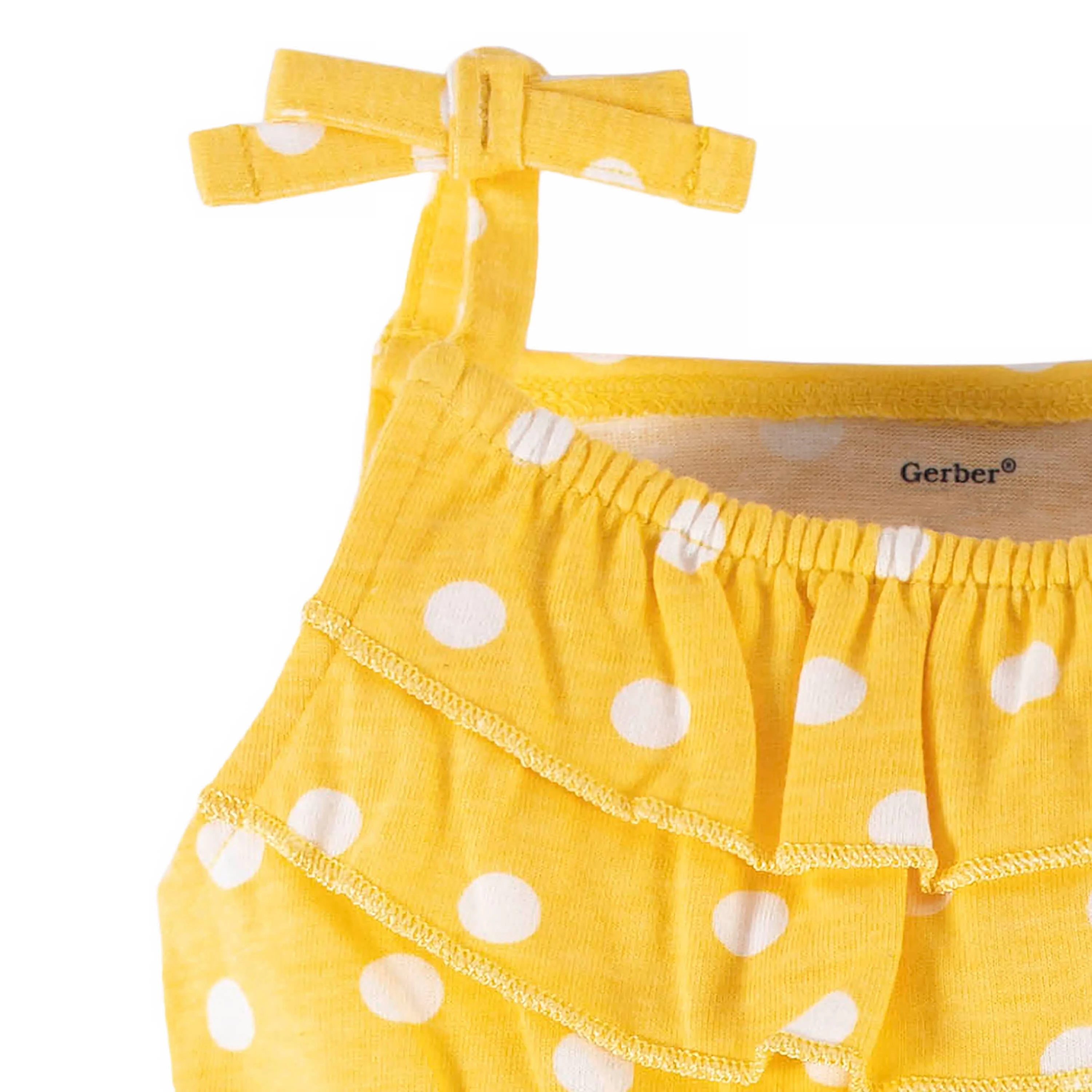 2-Pack Baby & Toddler Girls Bee Garden Tank Rompers - Image 4