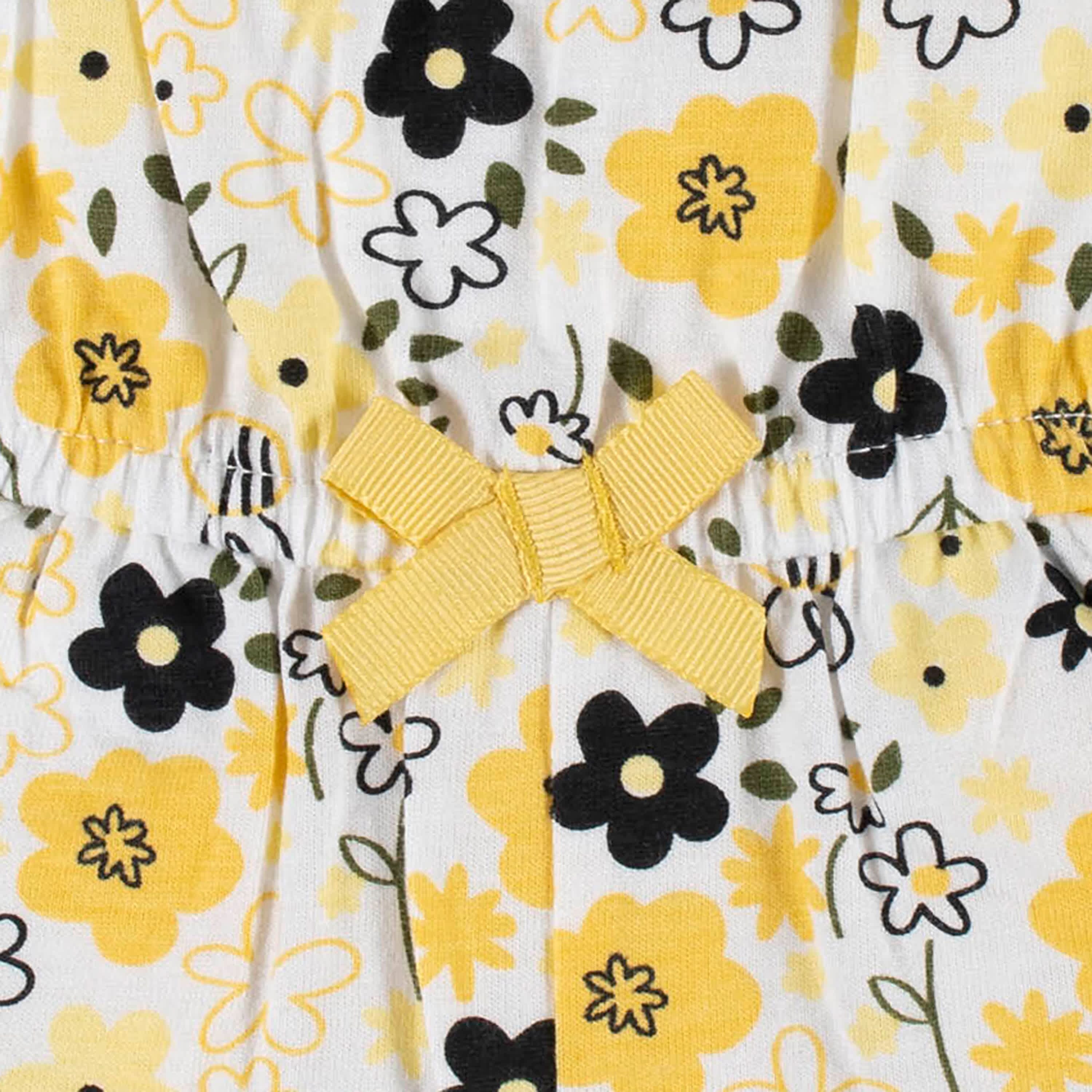 2-Pack Baby & Toddler Girls Bee Garden Tank Rompers - Image 9