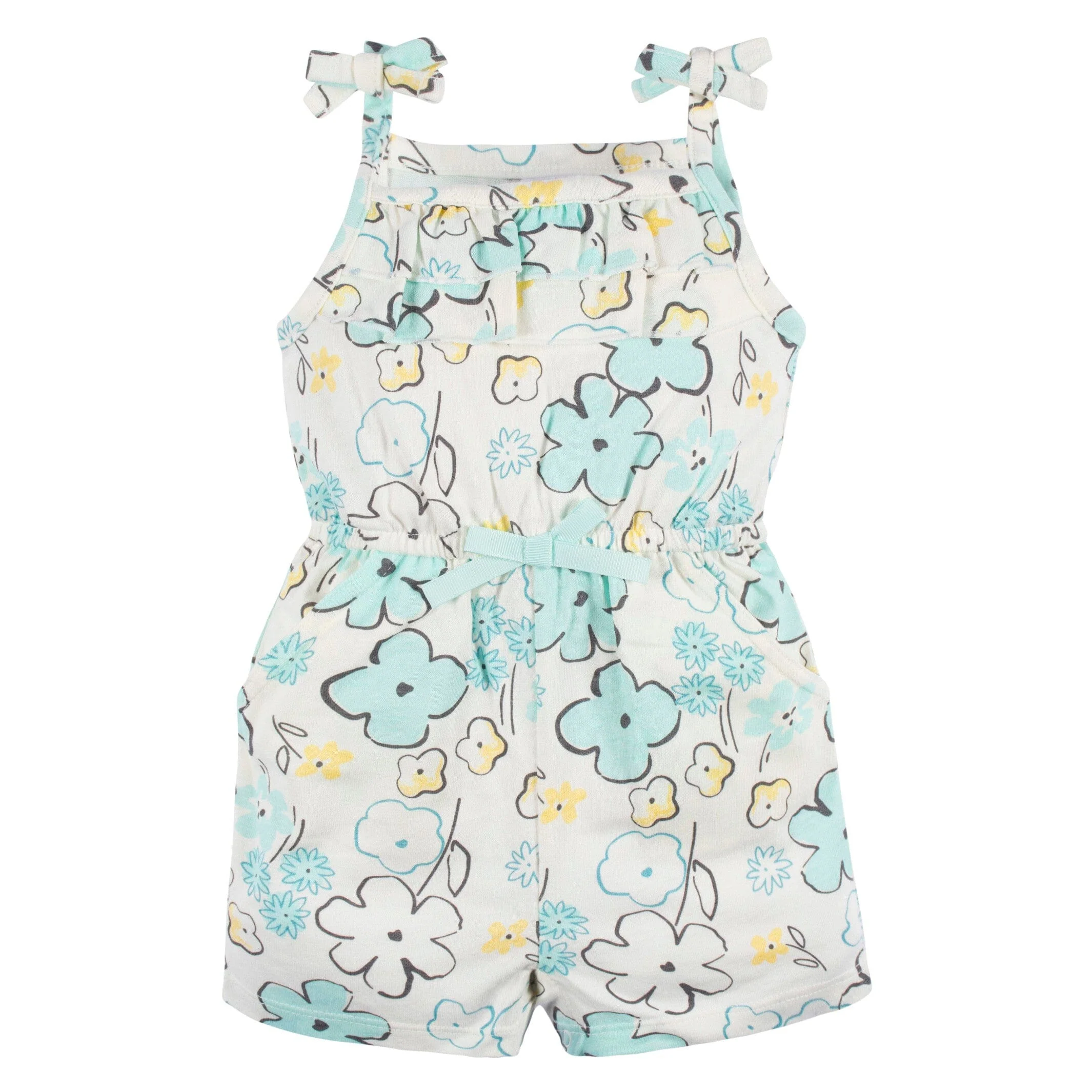 2-Pack Baby & Toddler Girls Bee Petals Tank Rompers - Image 5