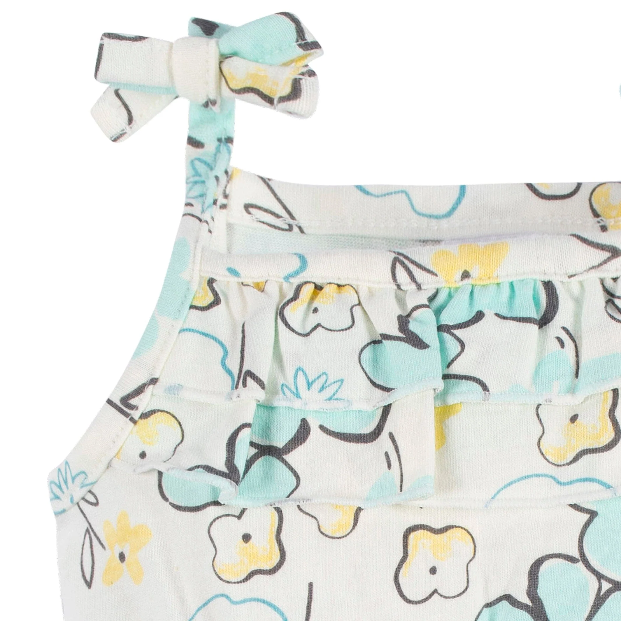 2-Pack Baby & Toddler Girls Bee Petals Tank Rompers - Image 6