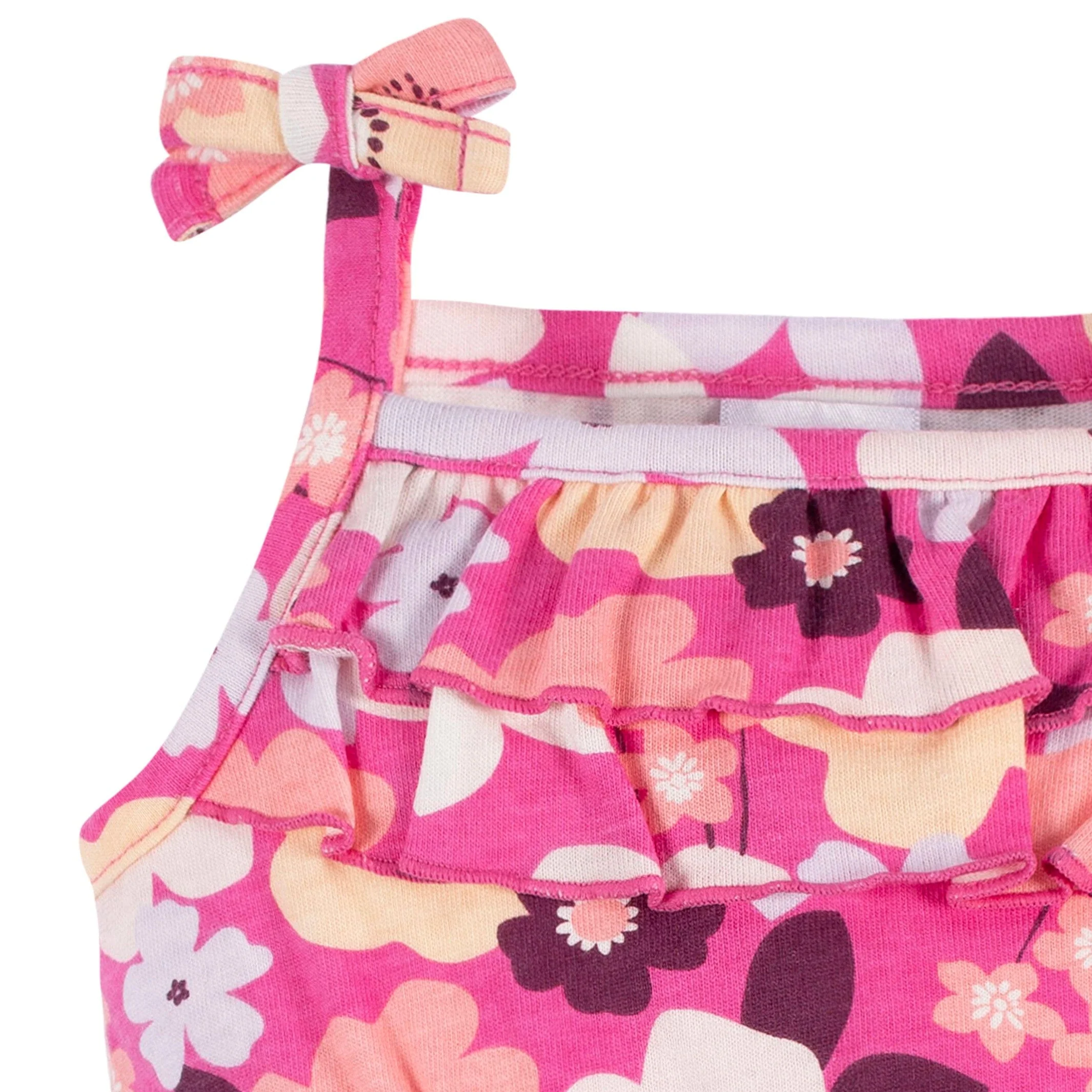2-Pack Baby Girls Cherry Blossom Tank Rompers - Image 10