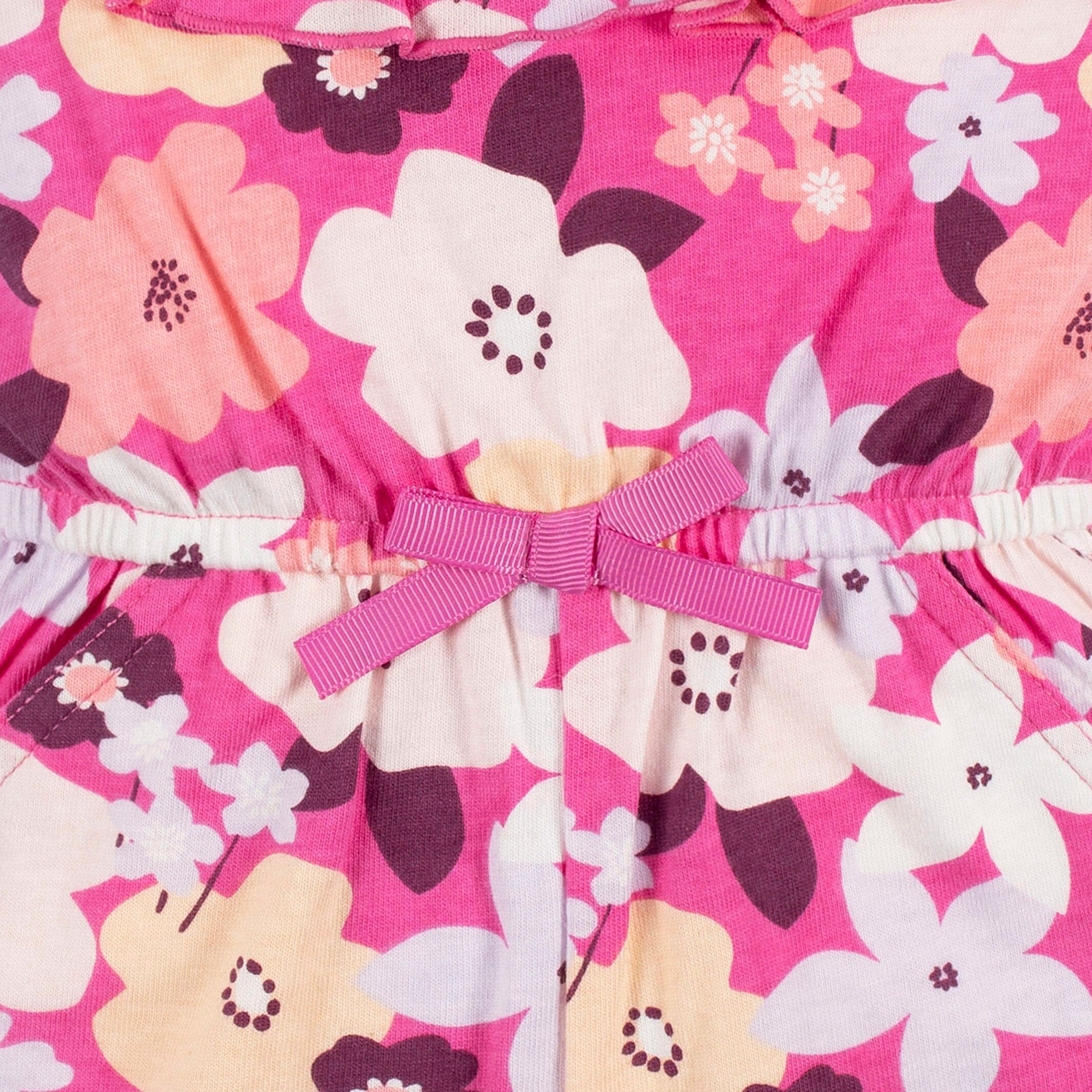 2-Pack Baby Girls Cherry Blossom Tank Rompers - Image 11