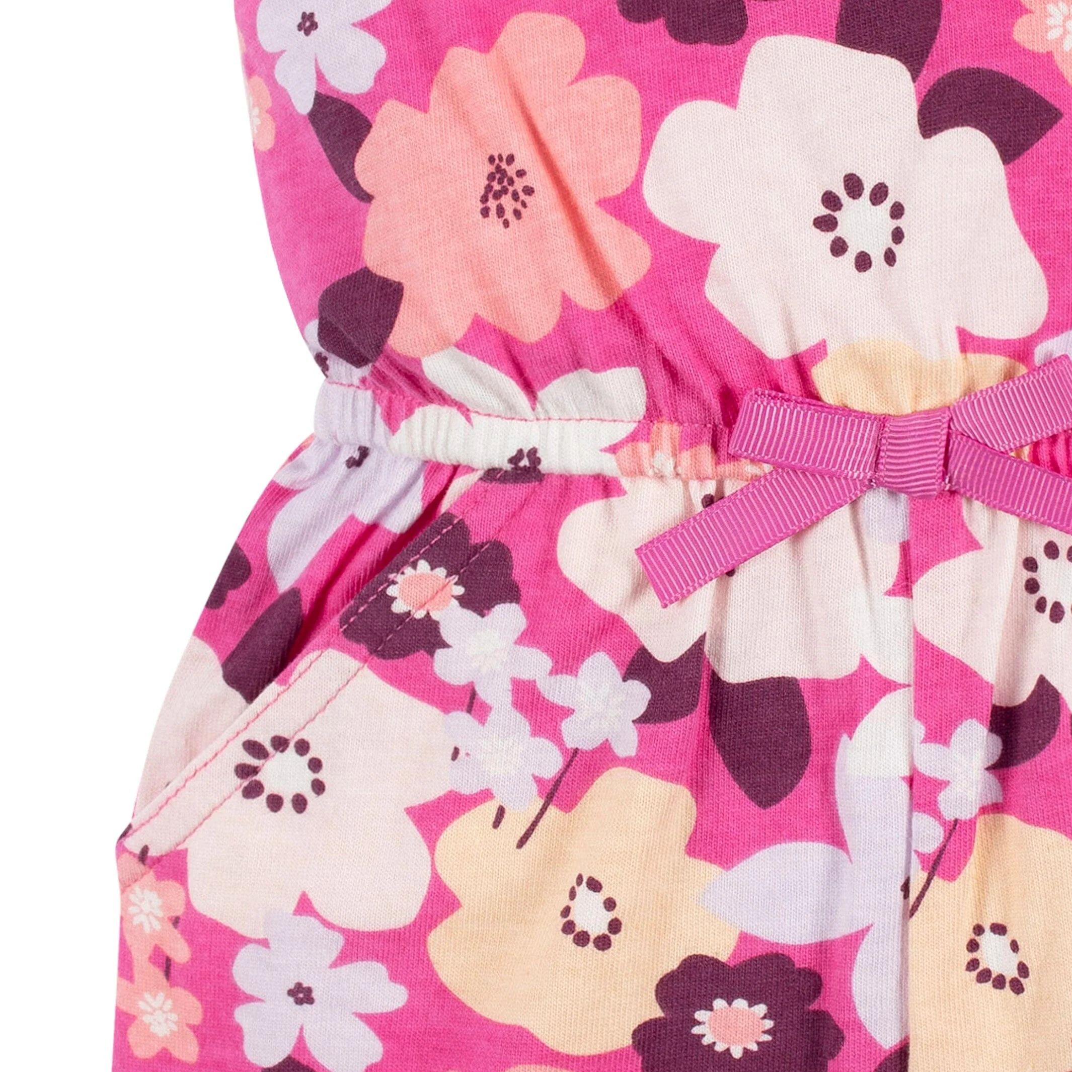 2-Pack Baby Girls Cherry Blossom Tank Rompers - Image 12