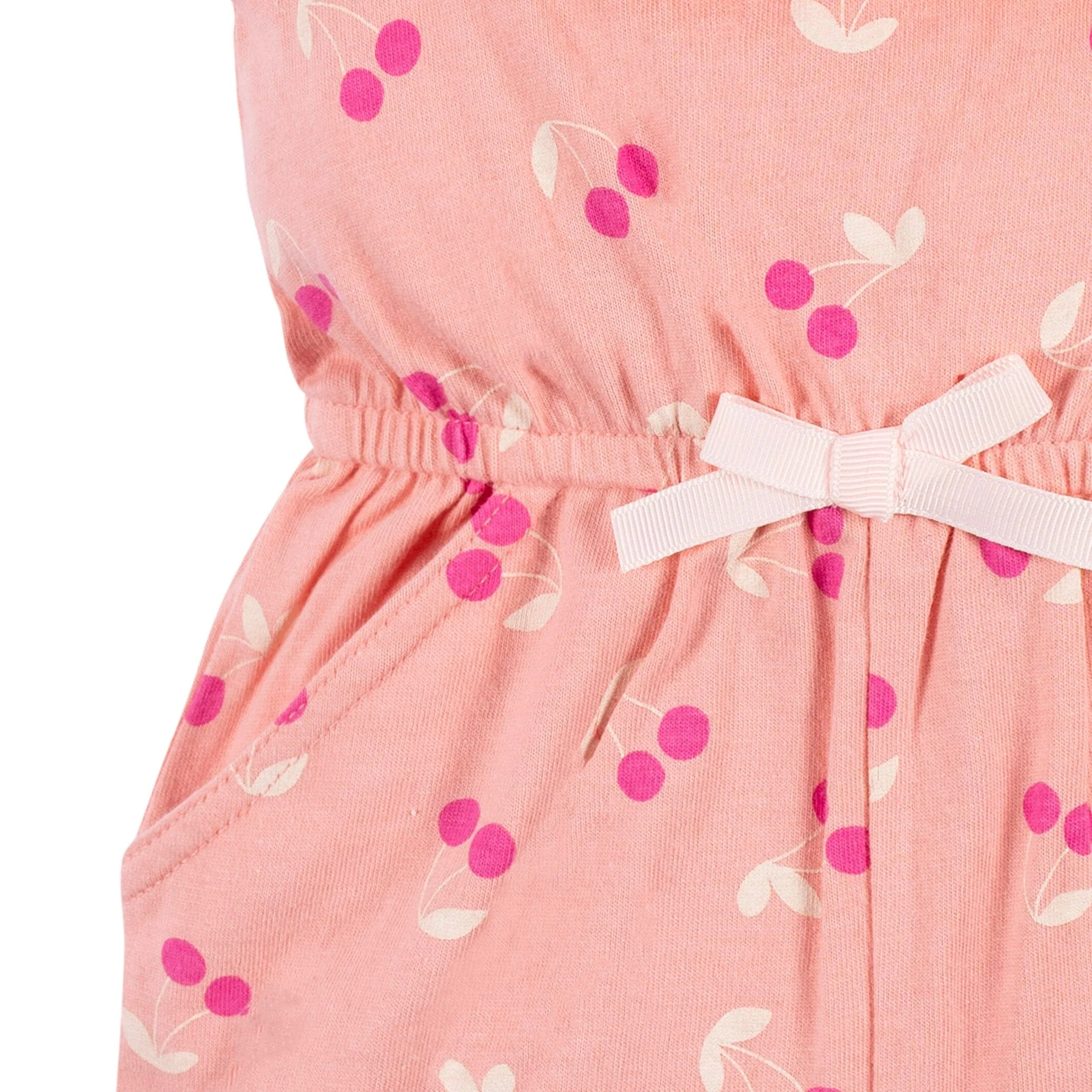 2-Pack Baby Girls Cherry Blossom Tank Rompers - Image 9