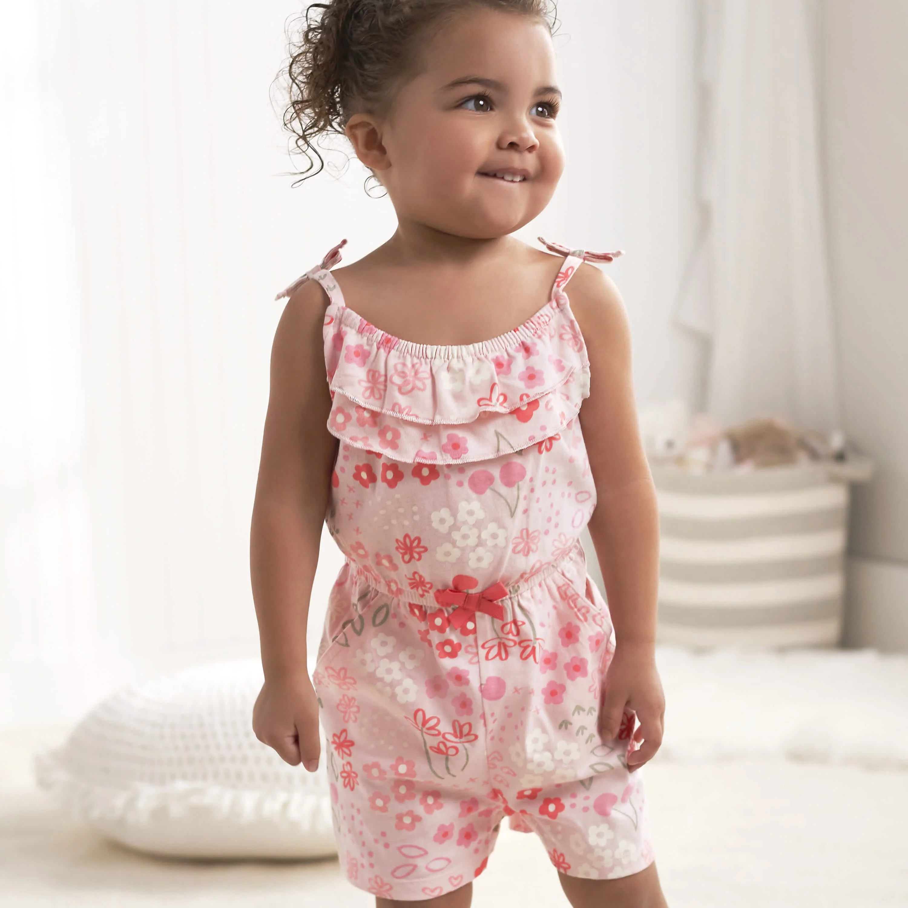 2-Pack Baby & Toddler Girls Cherry Kisses Tank Rompers - Image 2