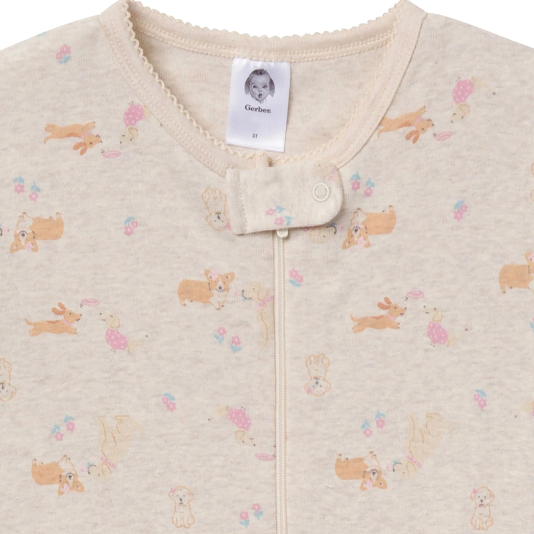 2-Pack Baby & Toddler Girls Dogs Snug Fit Footed Pajamas - Image 5