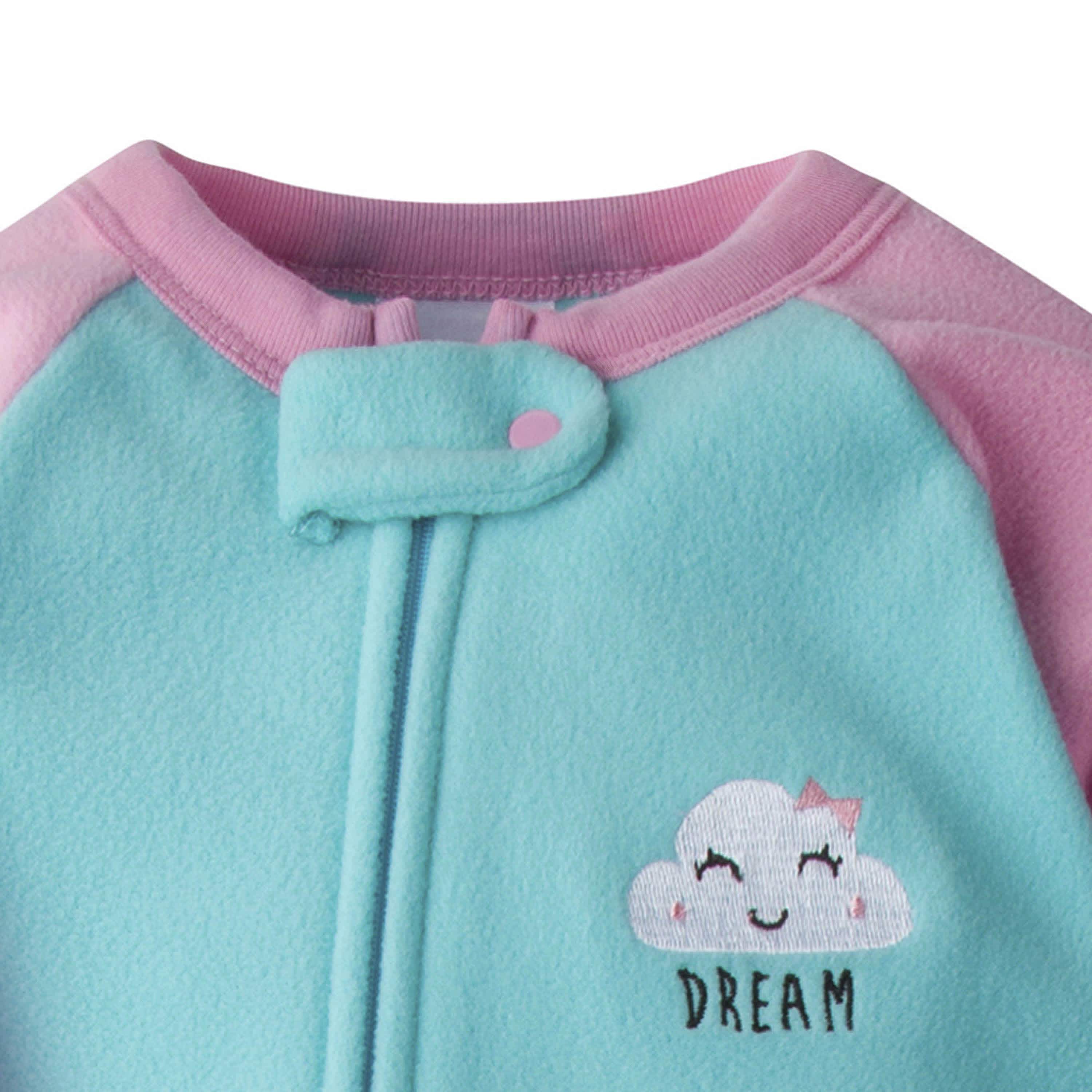 2-Pack Baby & Toddler Girls Dreaming Fleece Pajamas - Image 2