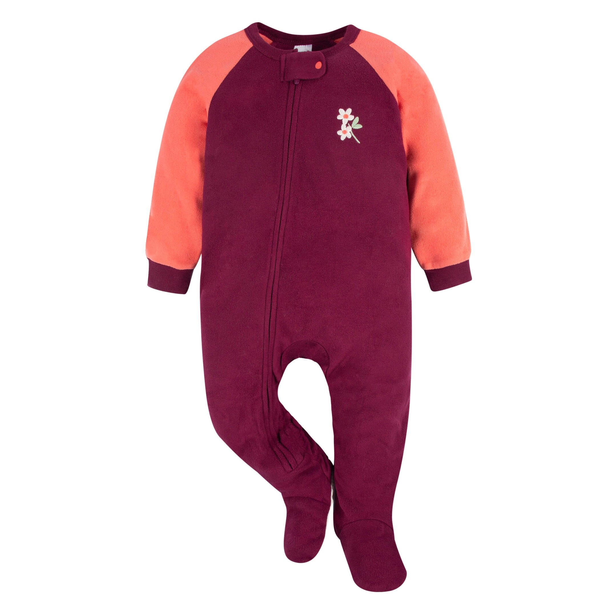 2-Pack Baby & Toddler Girls Flower Toss Fleece Pajamas - Image 6