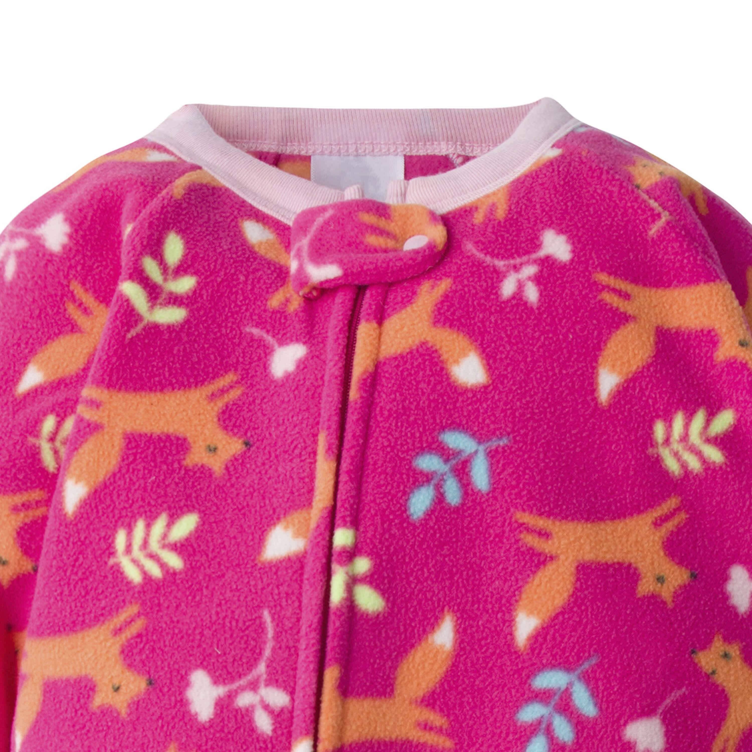 2-Pack Baby & Toddler Girls Fox Fleece Pajamas - Image 3