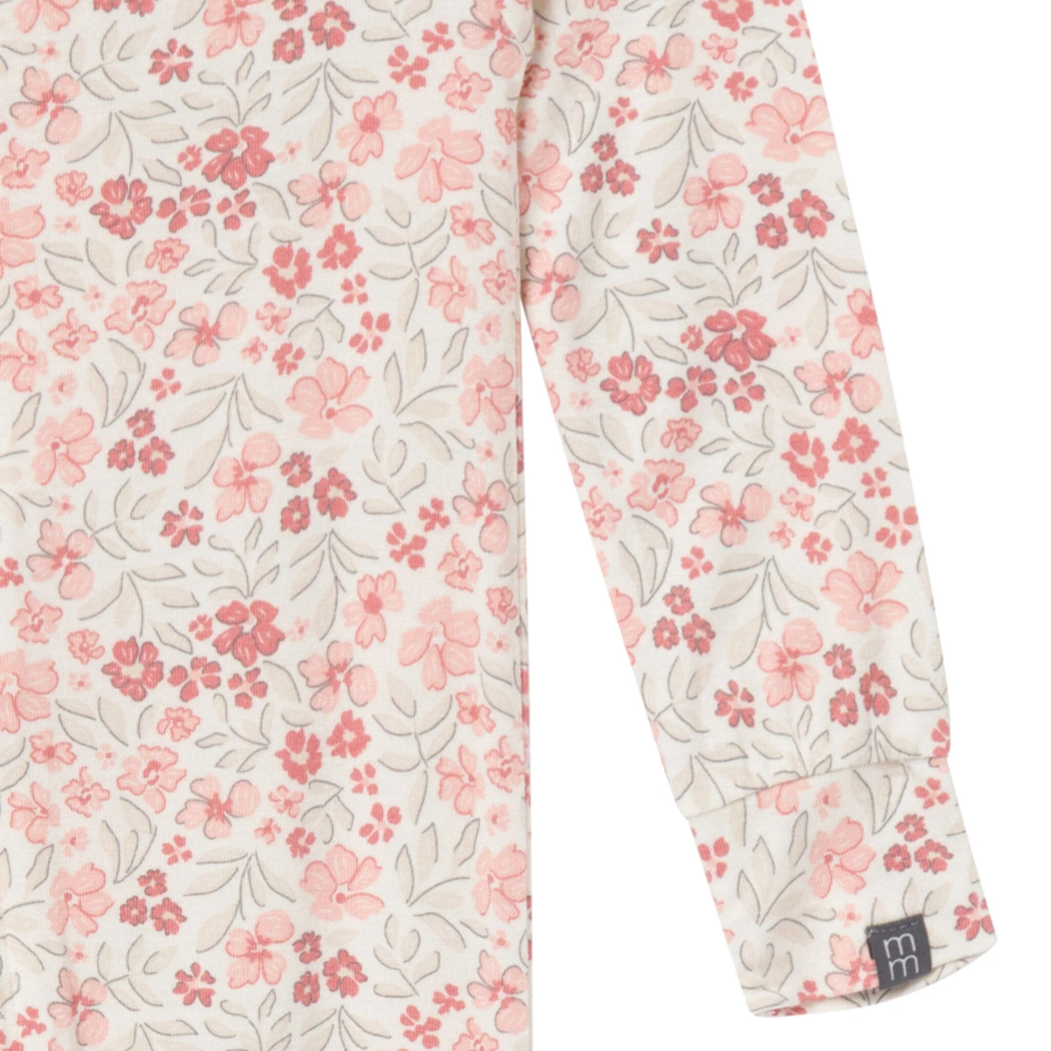 2-Pack Baby & Toddler Girls Ivory Floral Viscose Snug Fit Footless Pajamas - Image 4