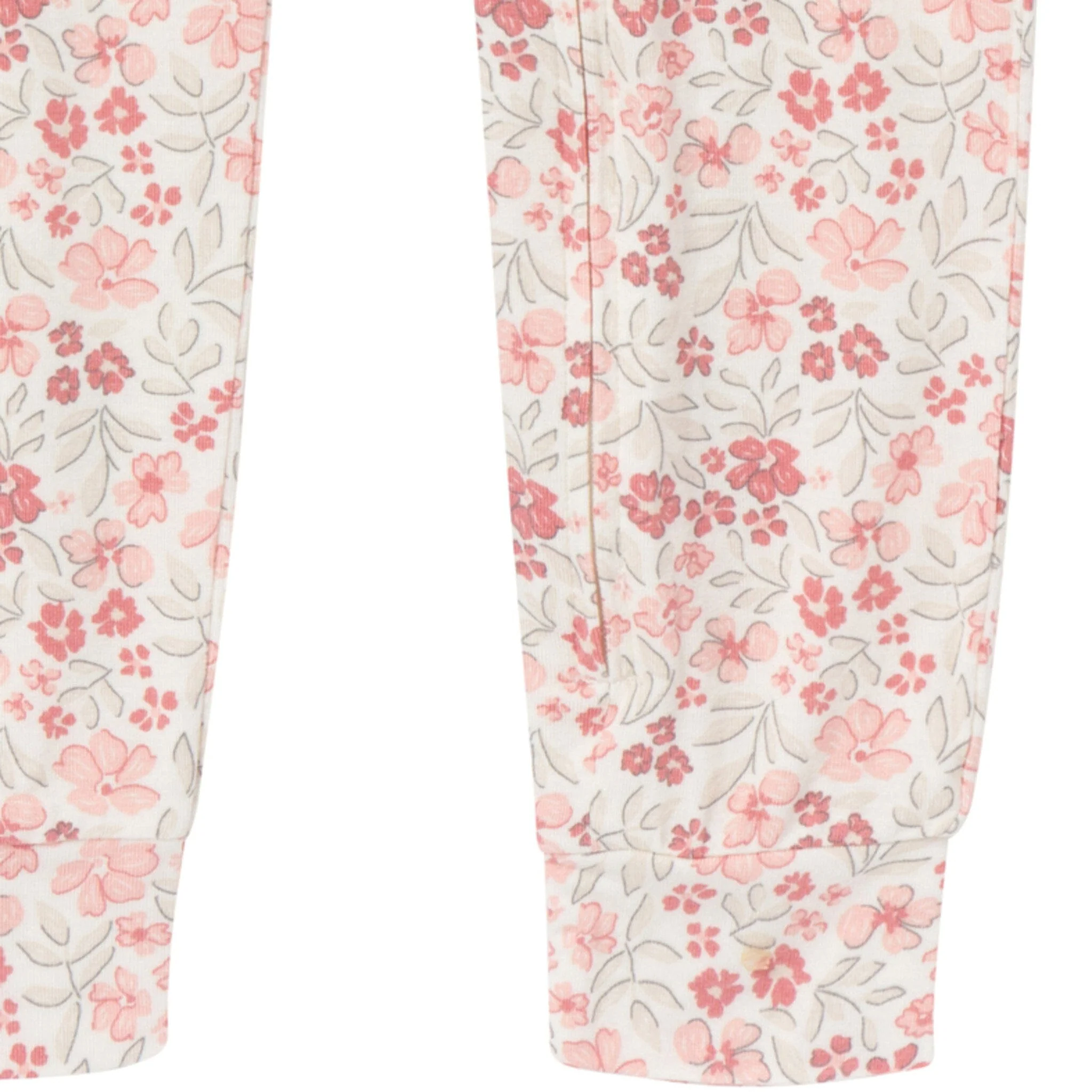 2-Pack Baby & Toddler Girls Ivory Floral Viscose Snug Fit Footless Pajamas - Image 5