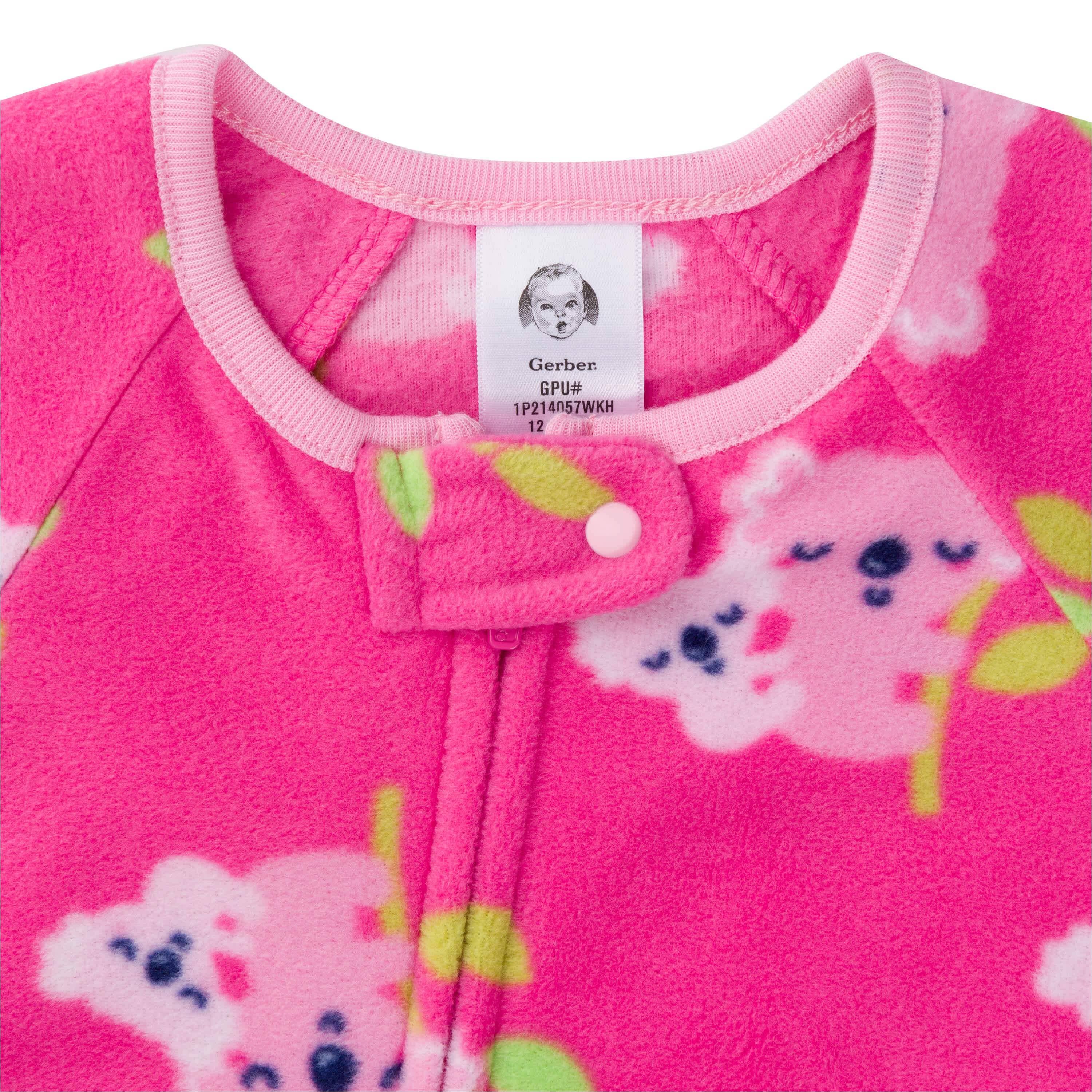 2-Pack Baby & Toddler Girls Koala Fleece Pajamas - Image 3