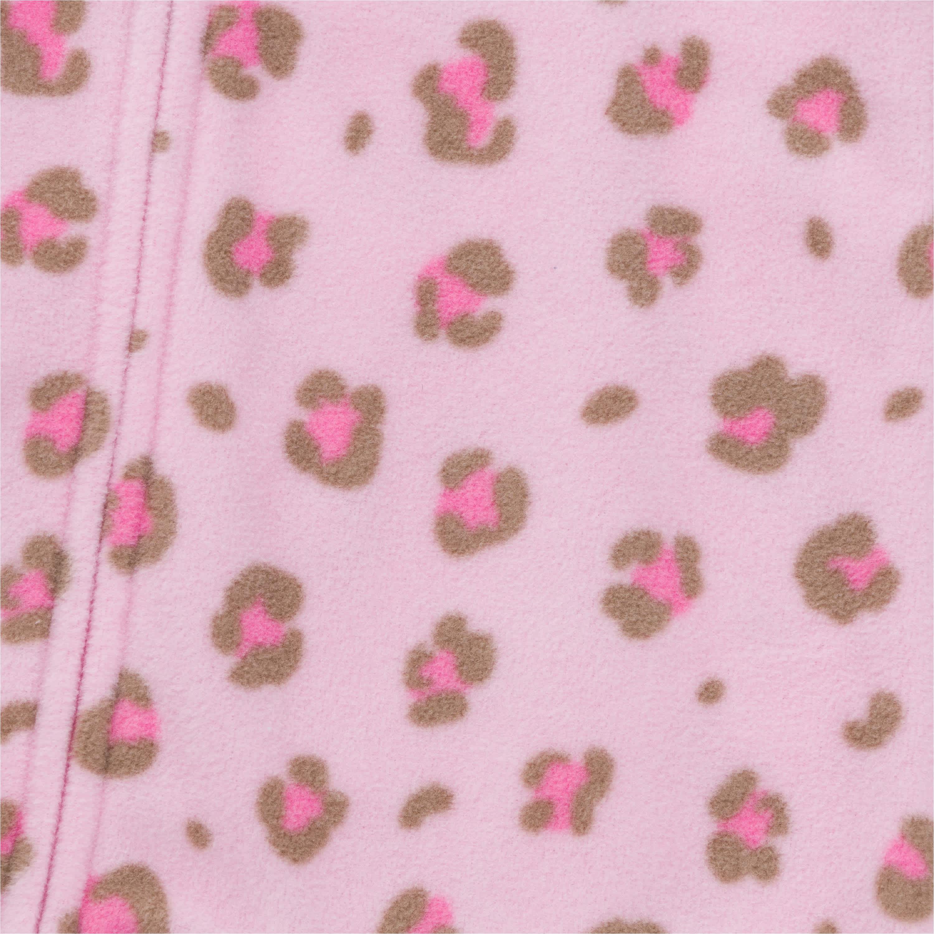 2-Pack Baby & Toddler Girls Leopard Fleece Pajamas - Image 4