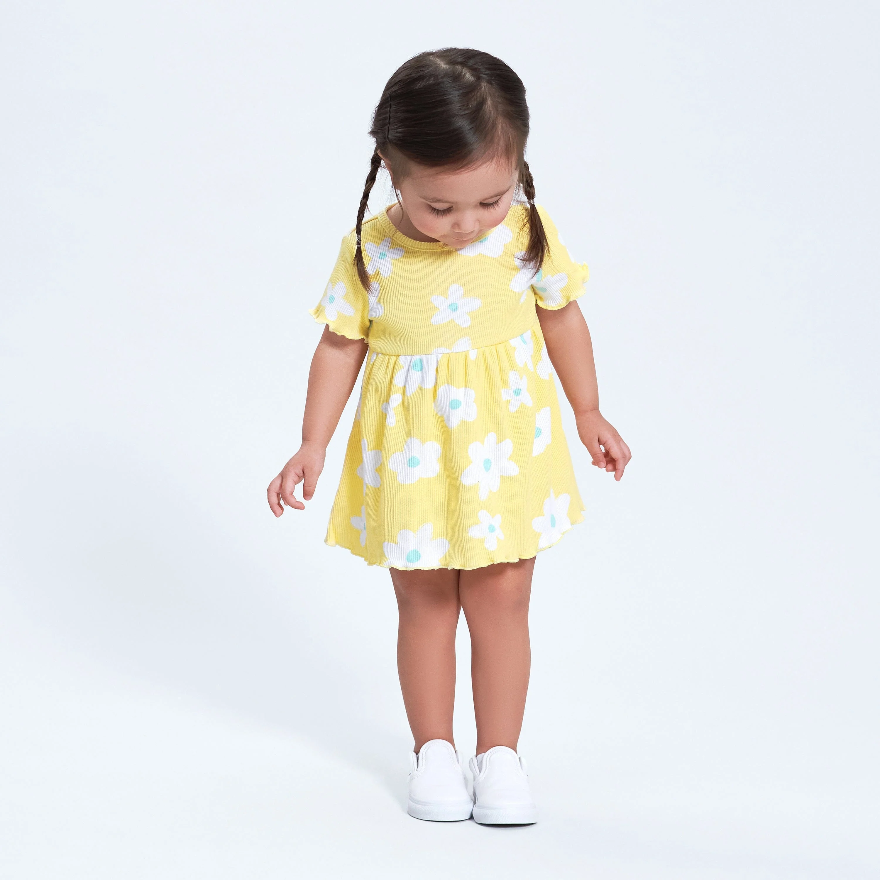 2-Pack Toddler Girls Picnic Day Dreams Short Sleeve Cotton Dresses - Image 2