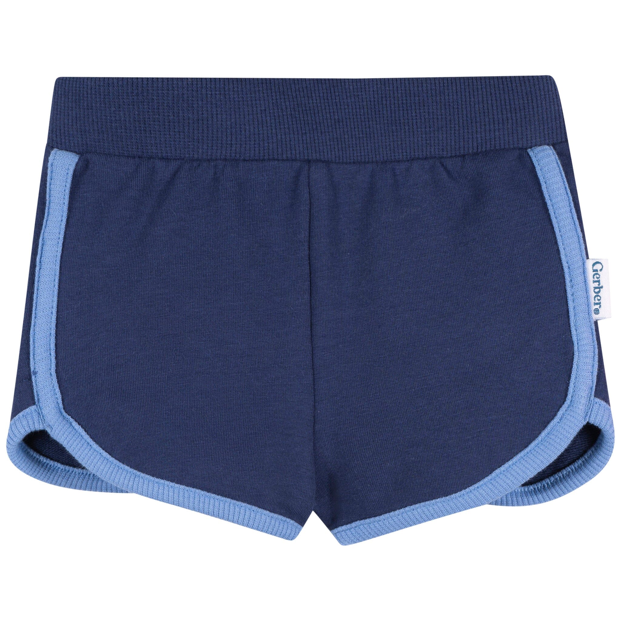 2-Pack Baby & Toddler Girls Pink & Blue Knit Dolphin Shorts - Image 2