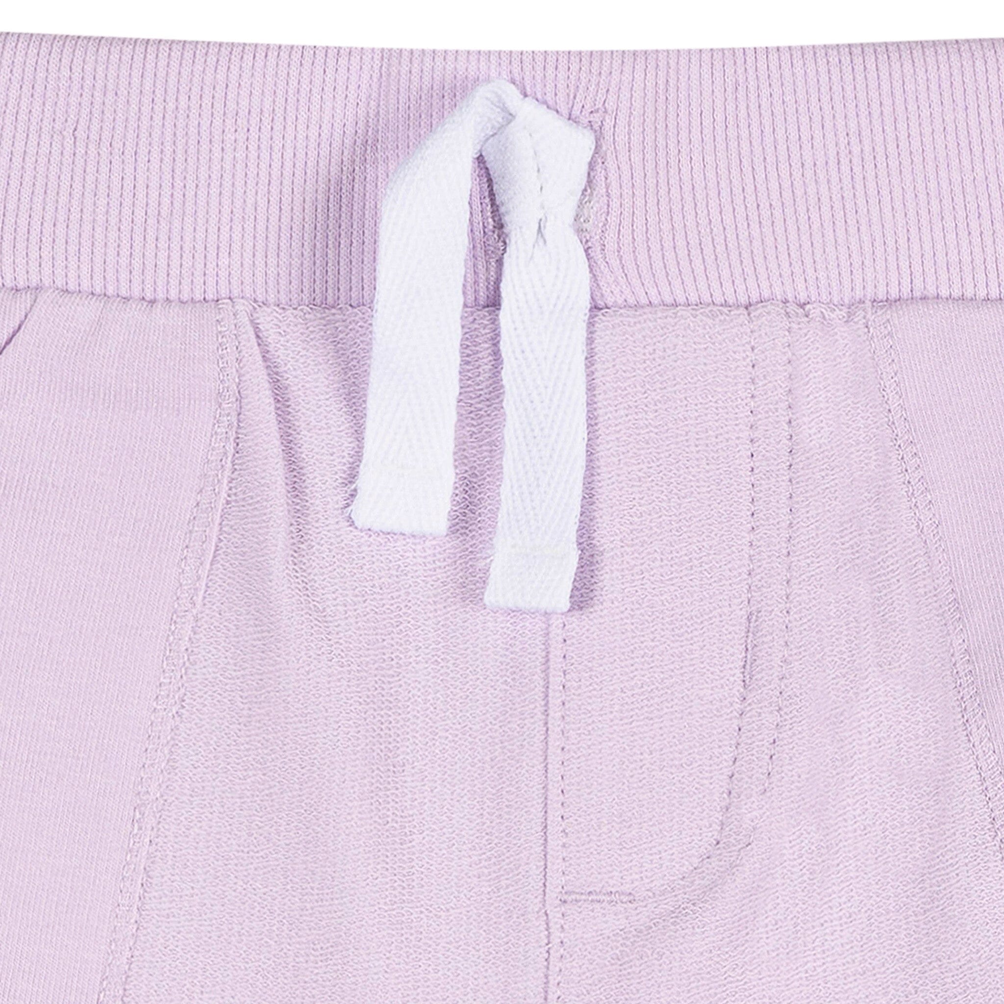 2-Pack Baby & Toddler Girls Pink & Purple Knit Shorts - Image 3