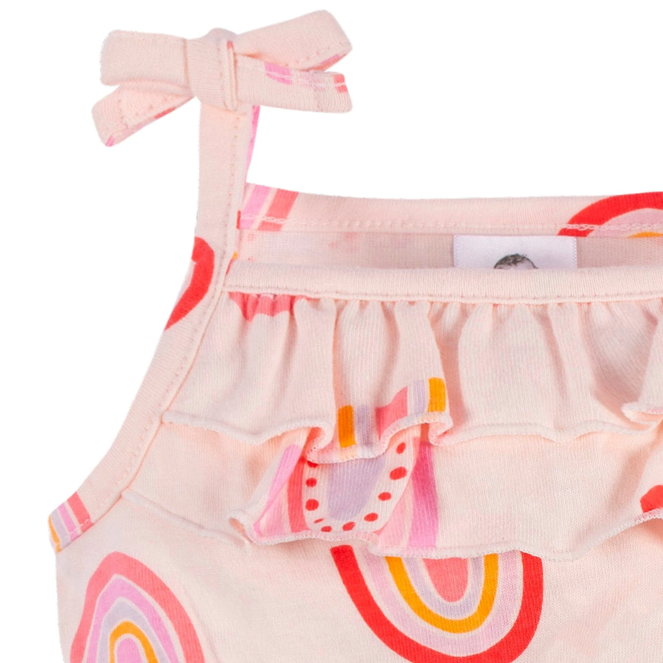 2-Pack Baby & Toddler Girls Rainbow Dreams Tank Rompers - Image 3